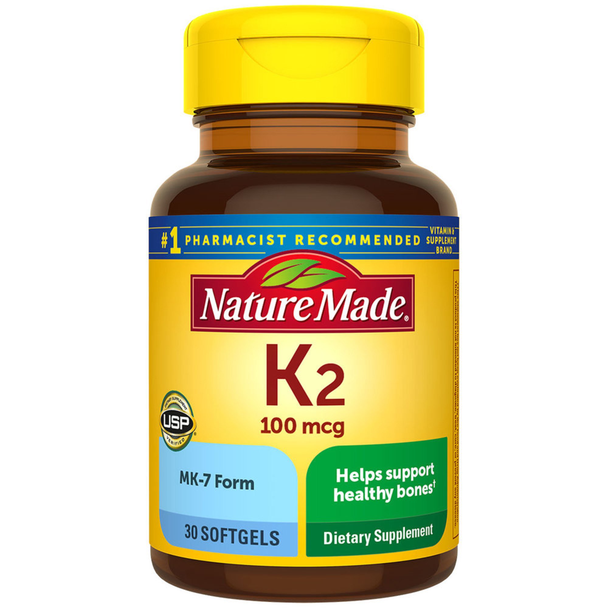 Nature Made 100mcg Vitamin K2 Softgels, 30count Vitamin K Health