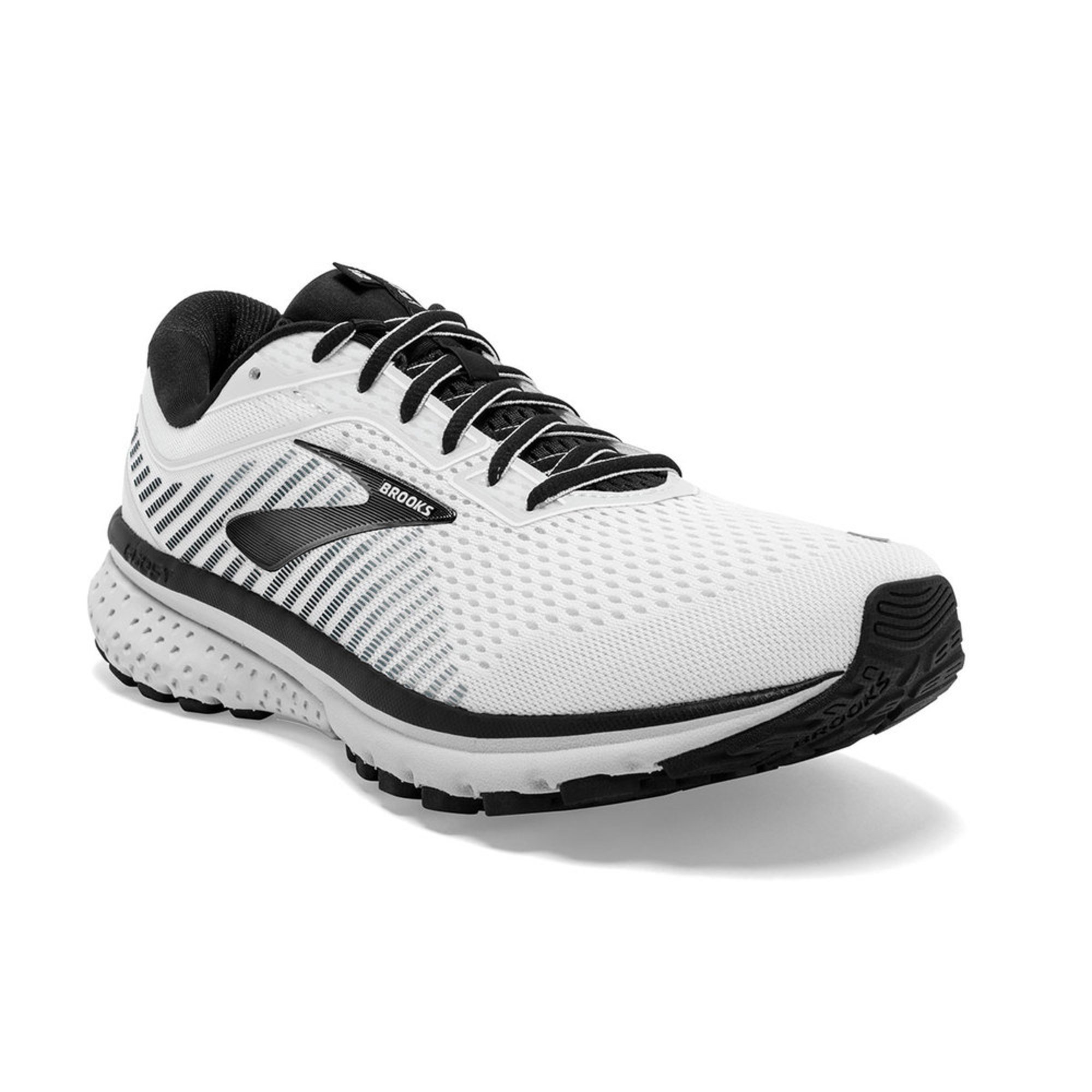 black and white brooks running shoes