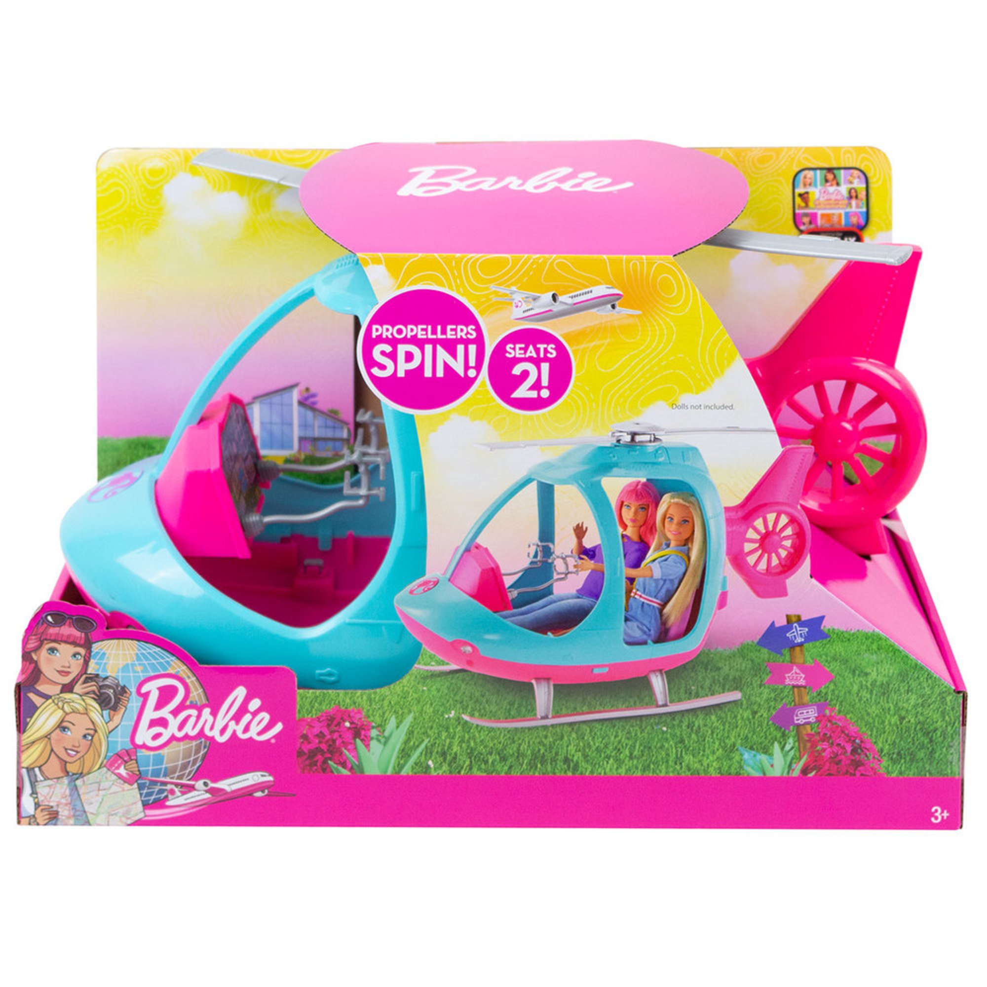 barbie travel helicopter