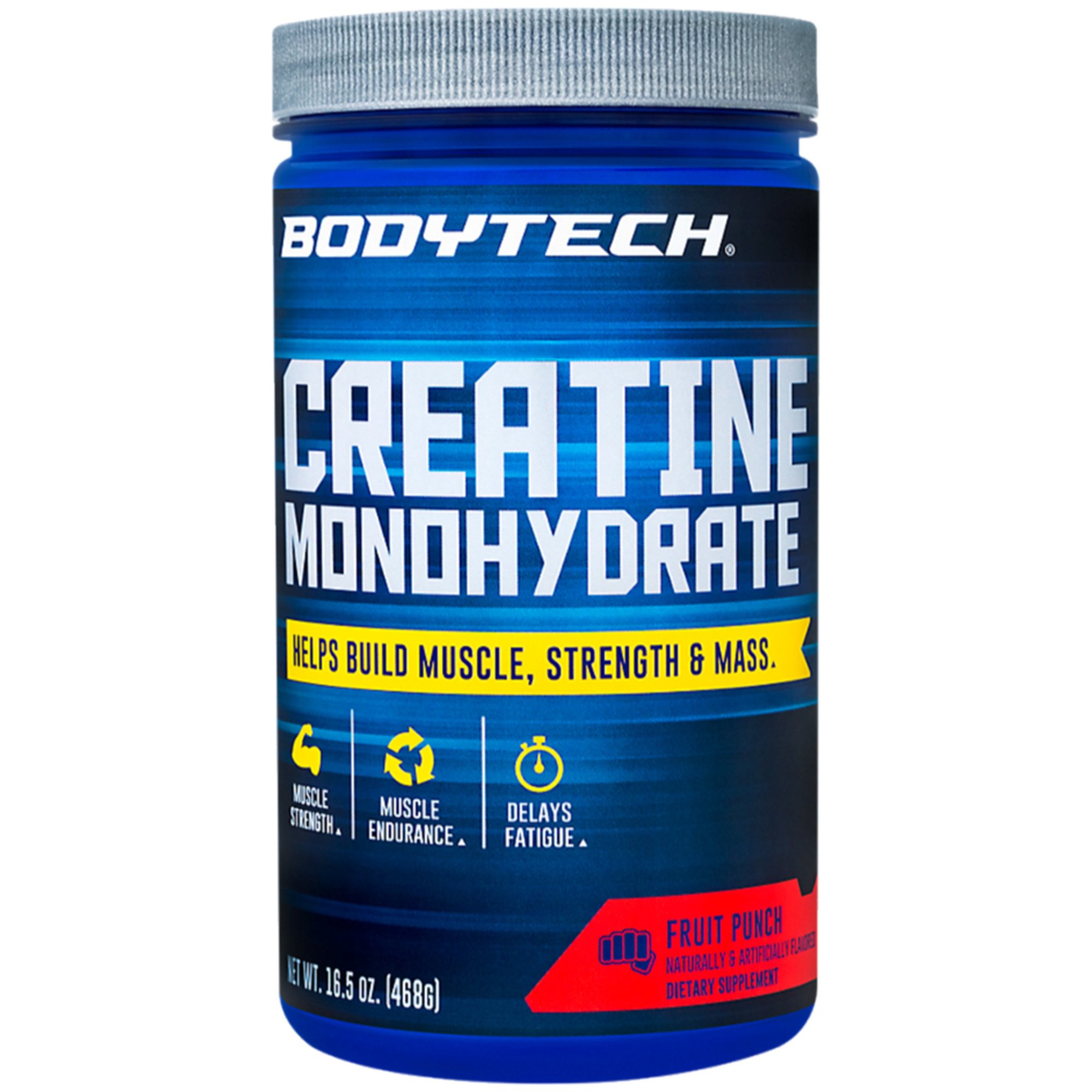 Bodytech Creatine Monohydrate Fruit Punch 16.5oz 78 Servings Muscle