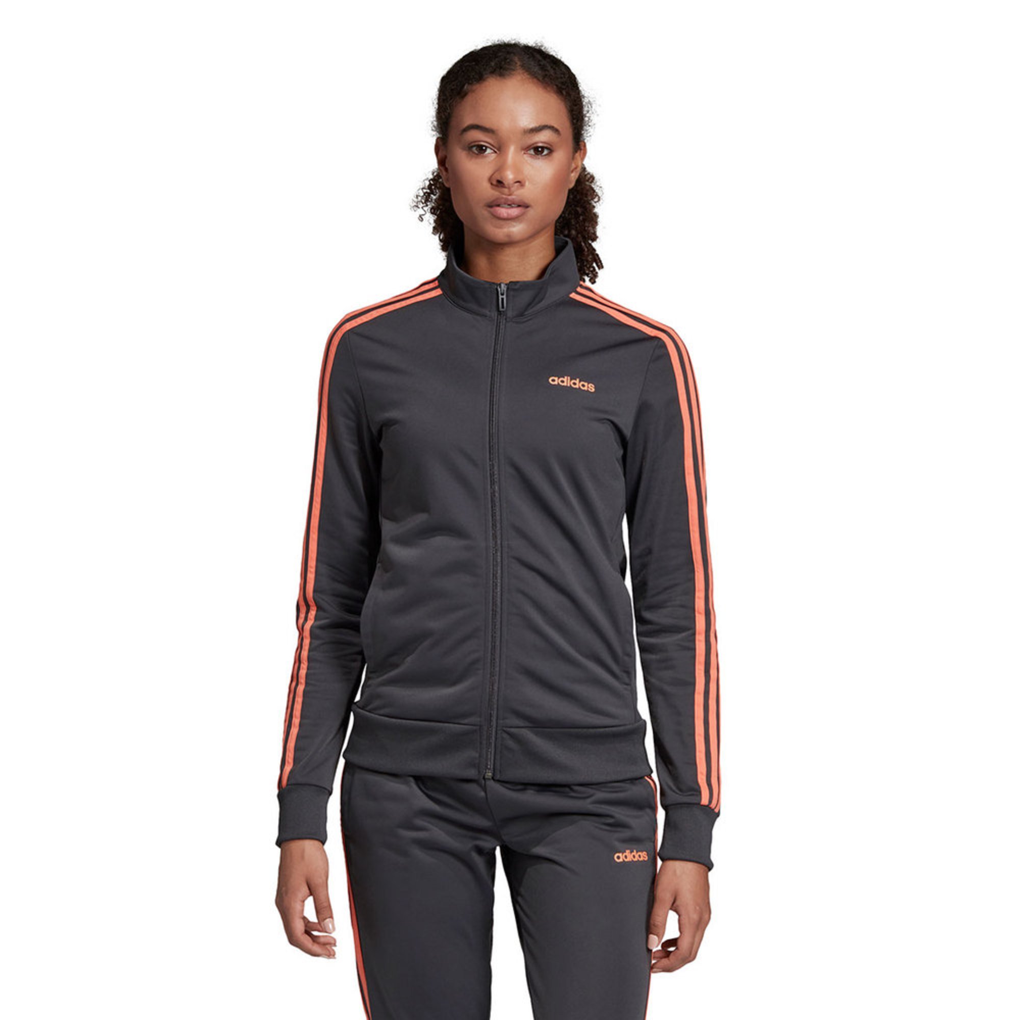 women's adidas striped track jacket