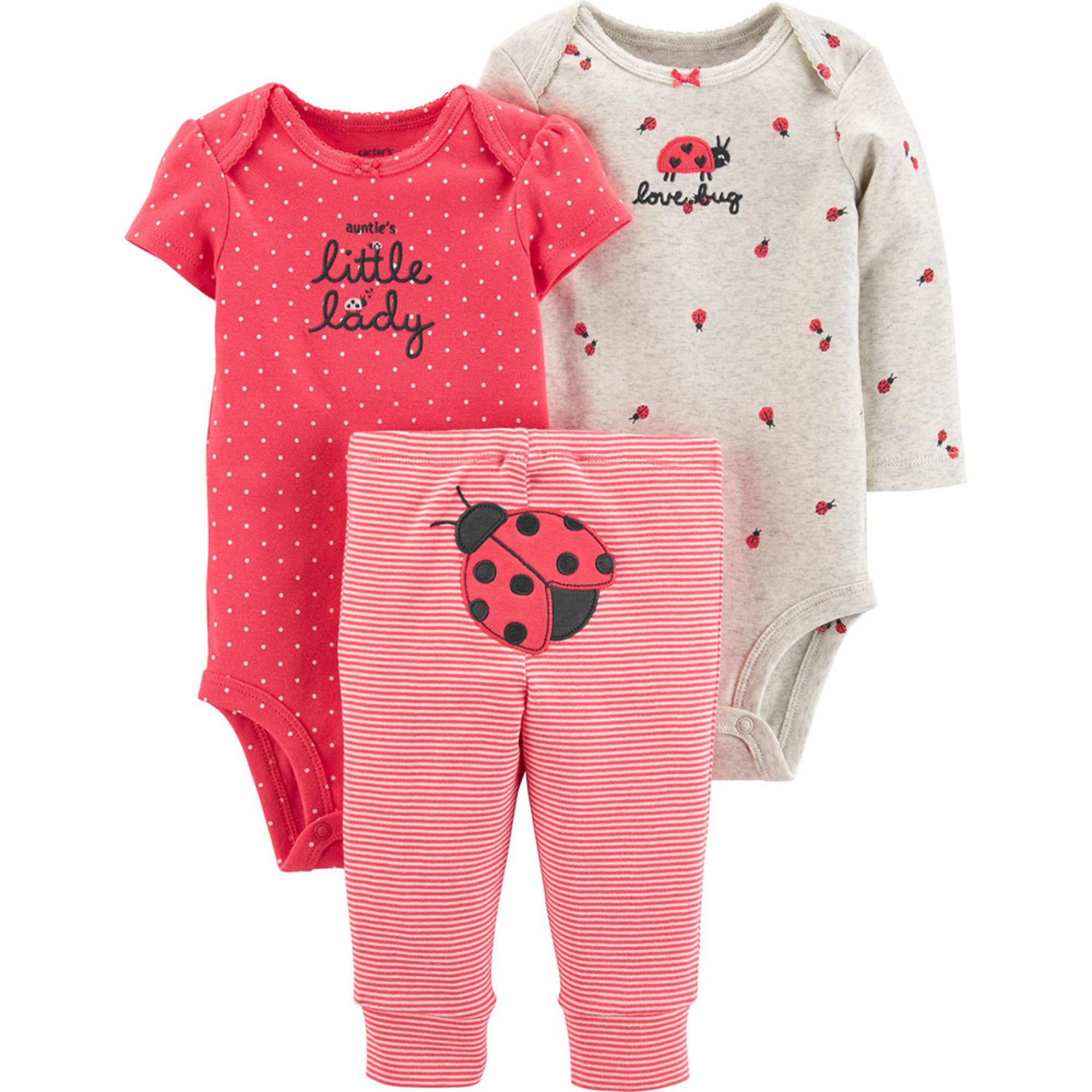 Carter's Baby Girls' 3piece Ladybug Little Character Set Baby Girls