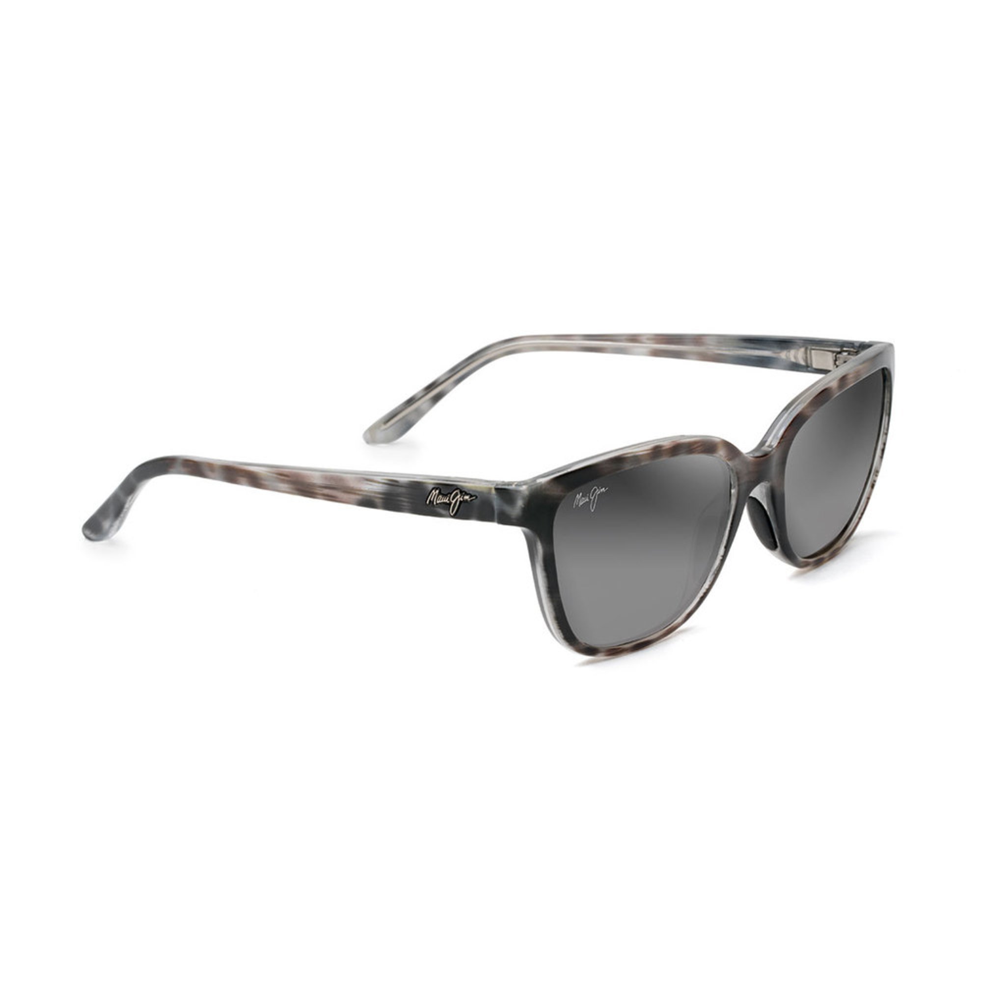 Maui Jim Women's Honi Grey Tortoise Stripe Polarized Cat Eye Sunglasses ...