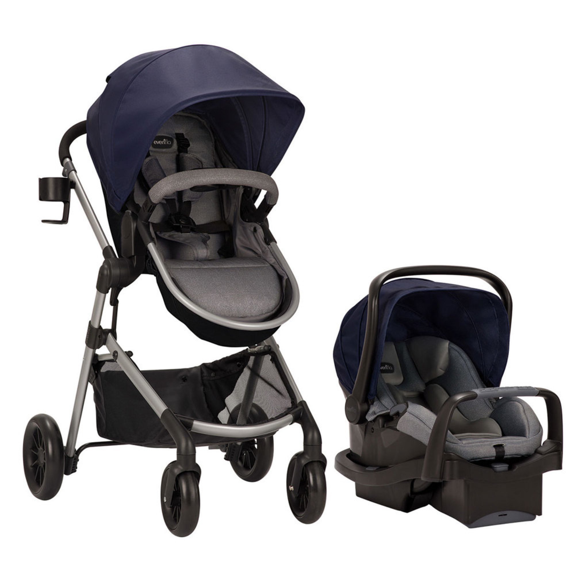 Evenflo Pivot Modular Travel System With Safemax Infant Car Seat