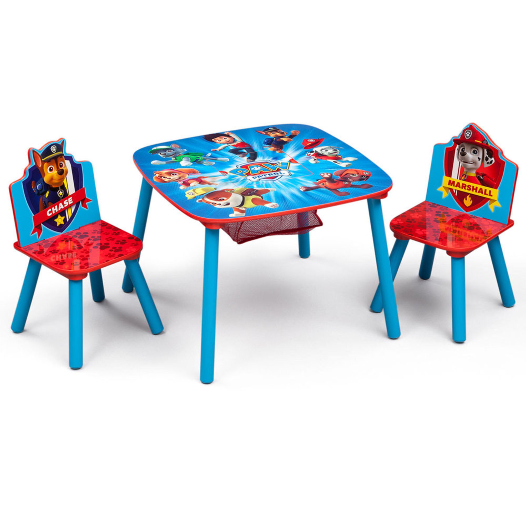 delta children paw patrol table  chair set with storage