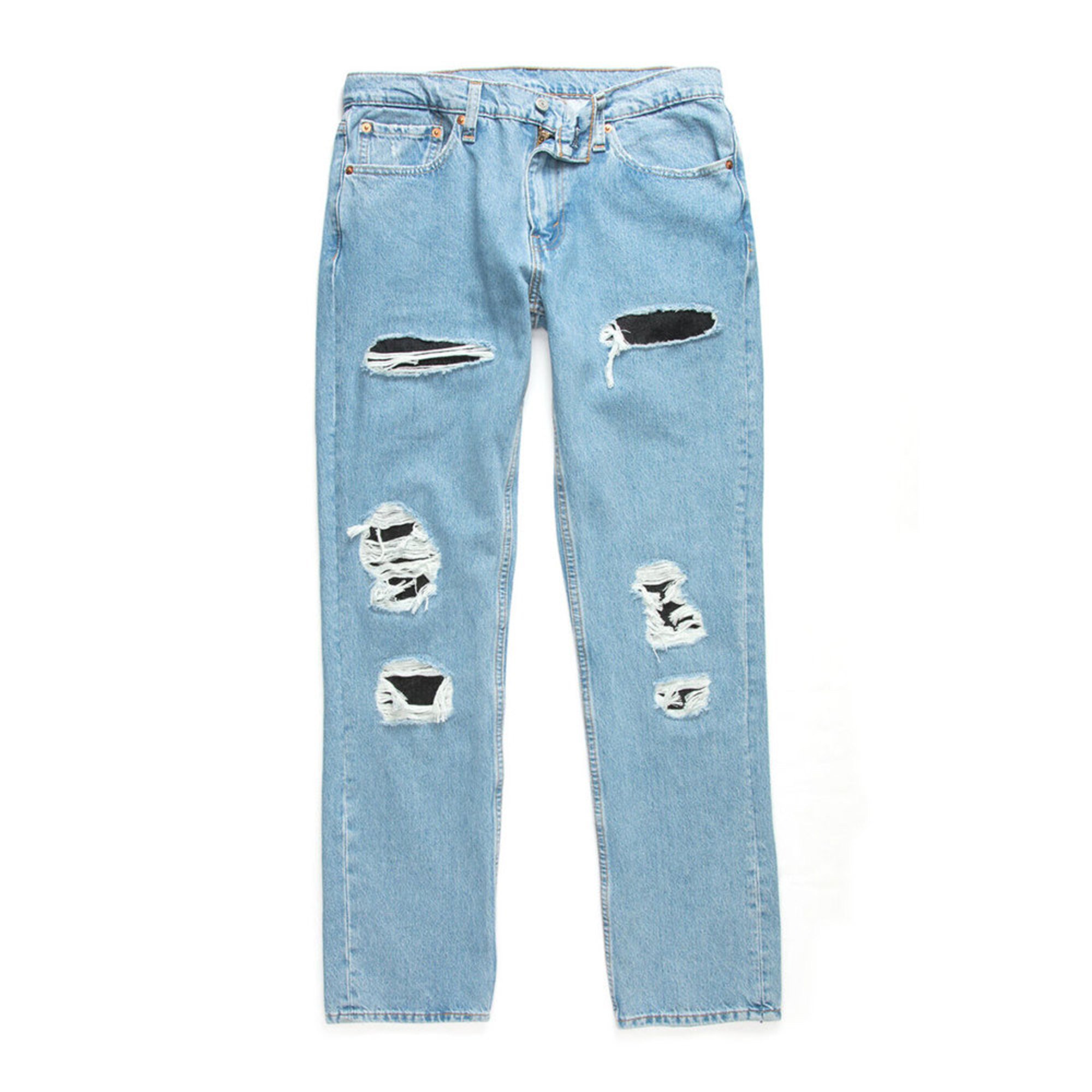 men's rip and repair skinny jeans