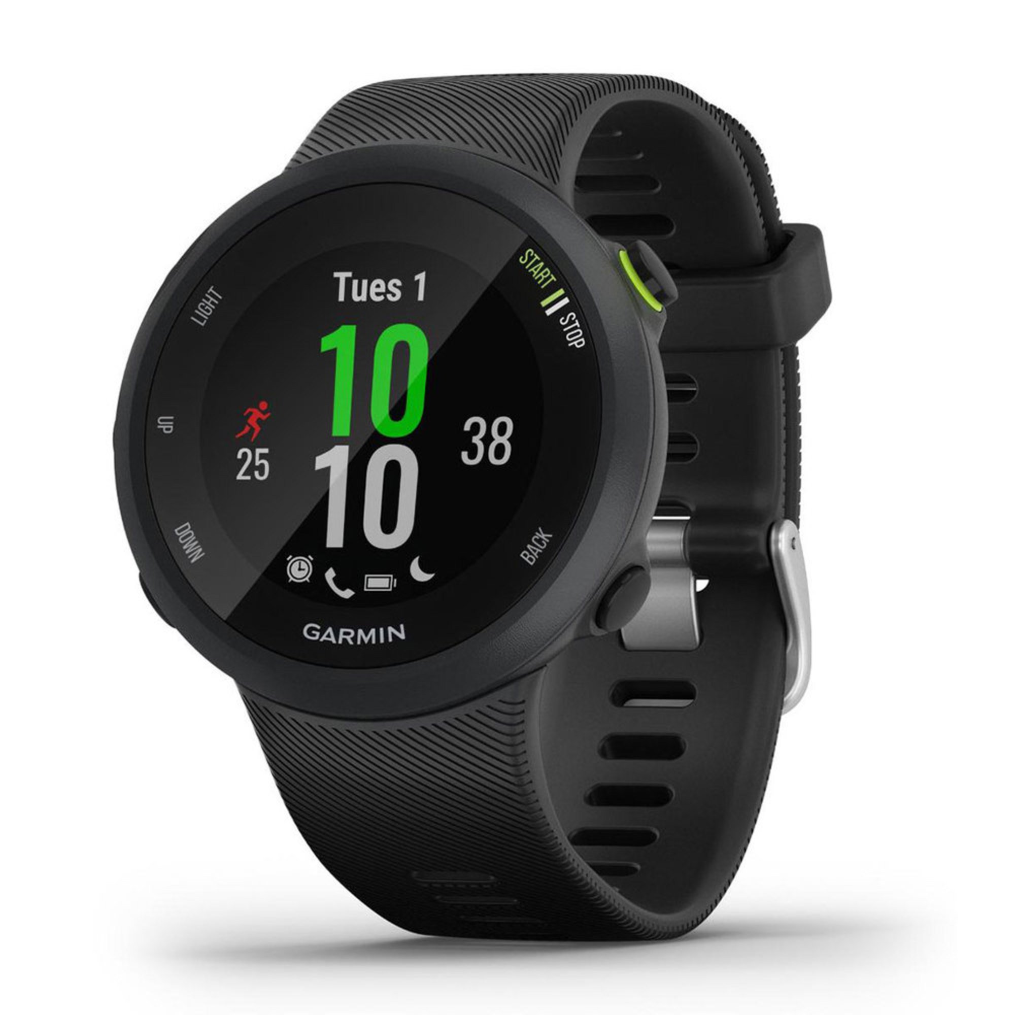 black garmin watch