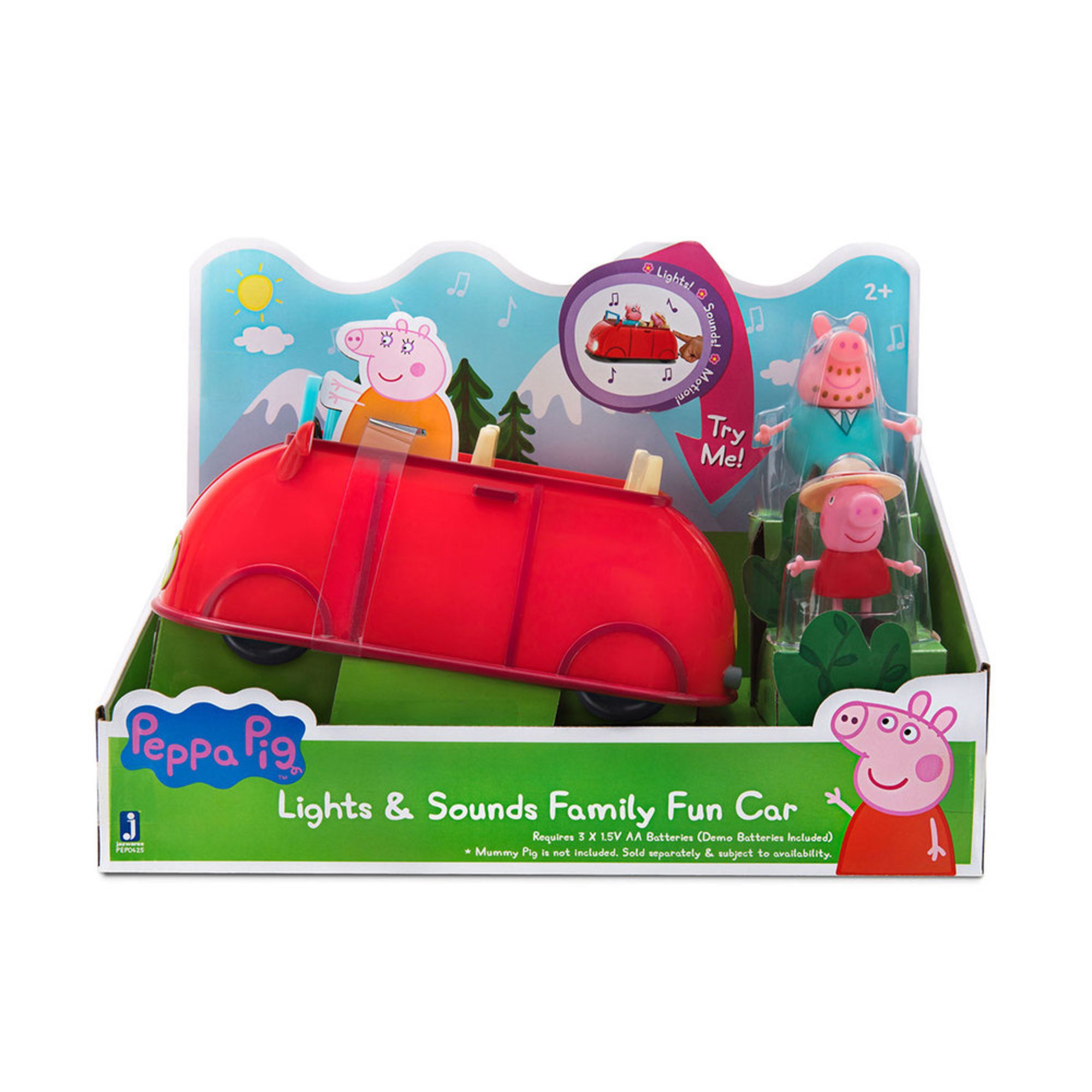 Peppa Pig Deluxe Vehicle Lights Sounds Family Fun Car Early Learning