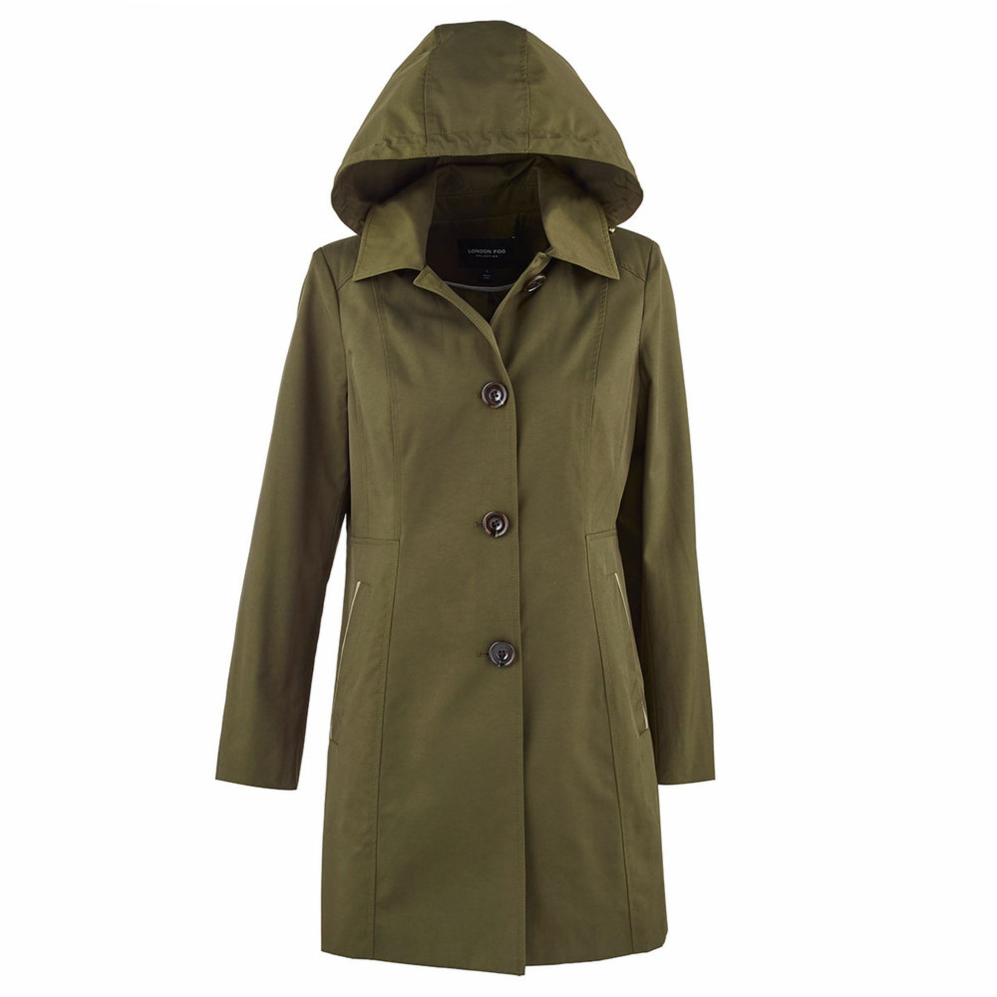 London Women's Fog Unbelted Trench Raincoat Casual & Dress Jacket
