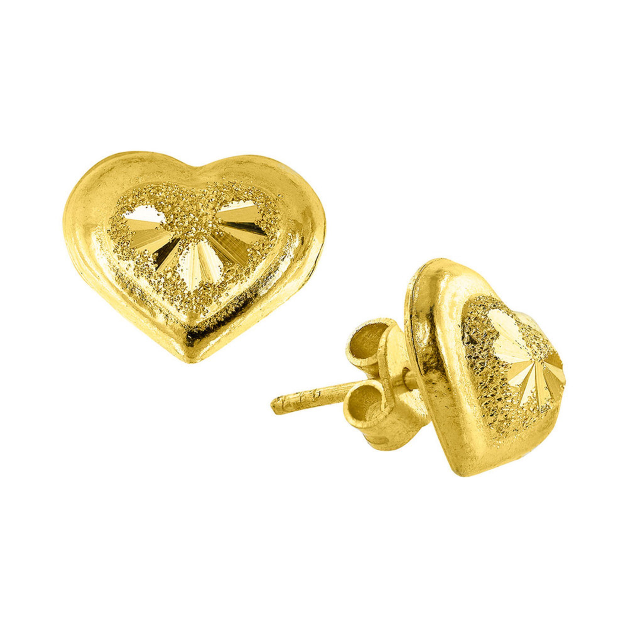 23k 1/4 Baht Heart Earrings Gold Earrings Accessories Shop Your
