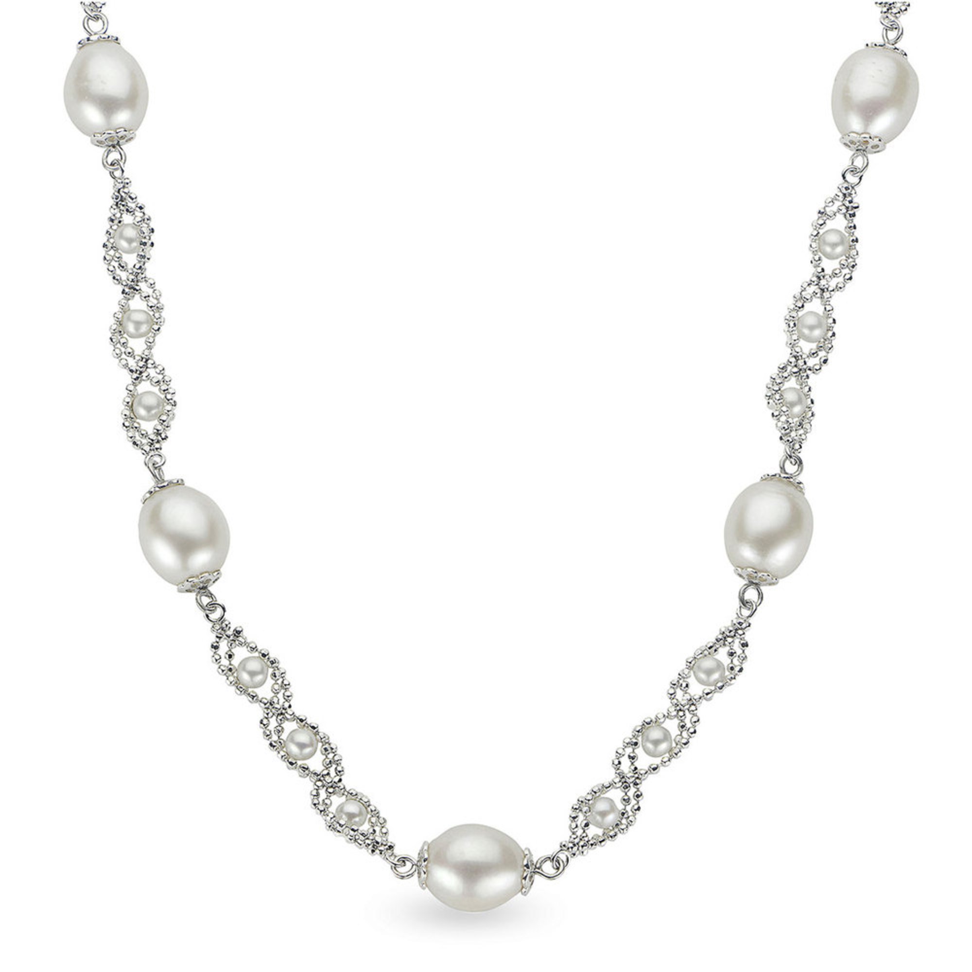 Imperial Pearl Imperial Lace Diamond Cut Bead Chain With Freshwater