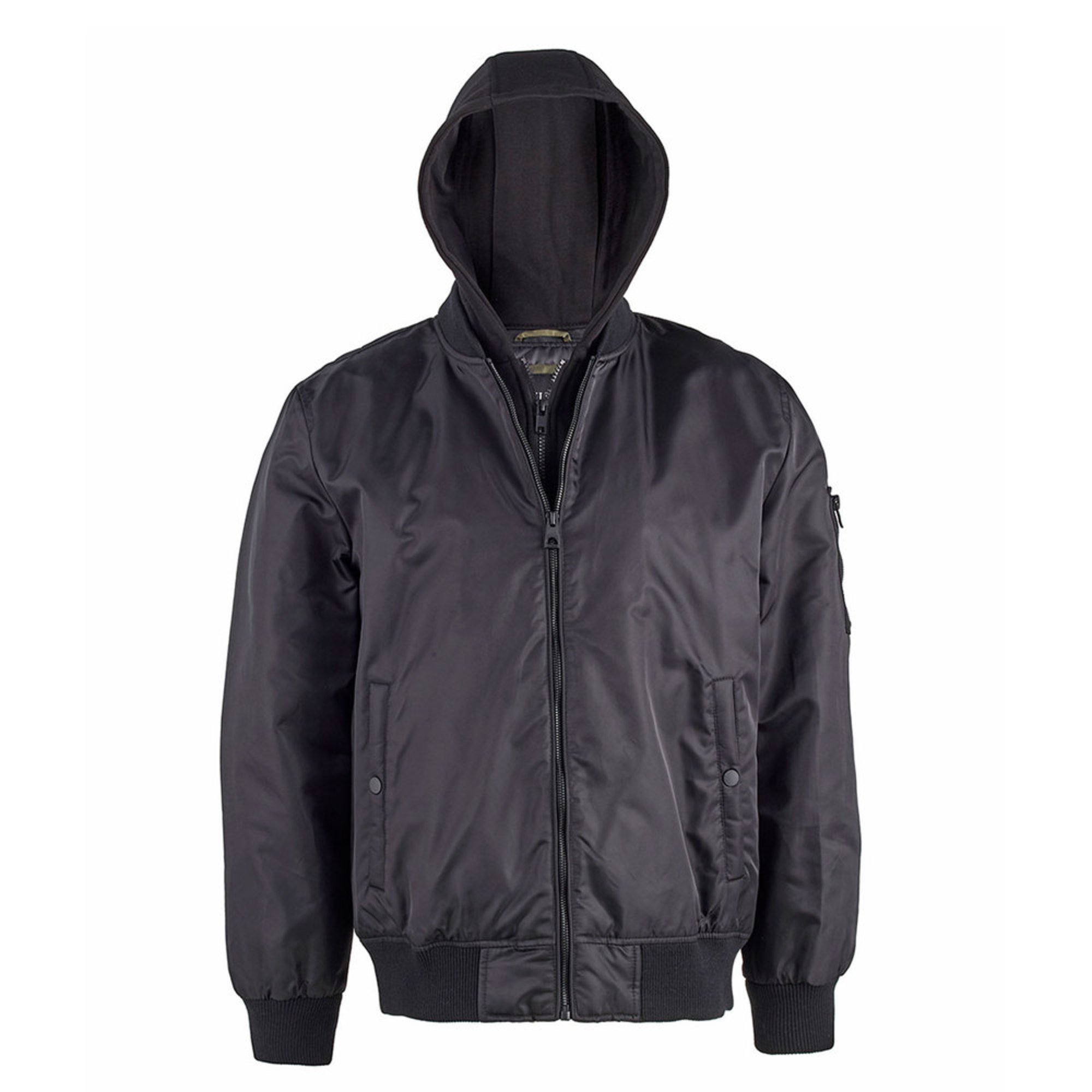 Guess Men's Fleece Hood Satin Bomber | Casual & Dress Jackets & Coats ...