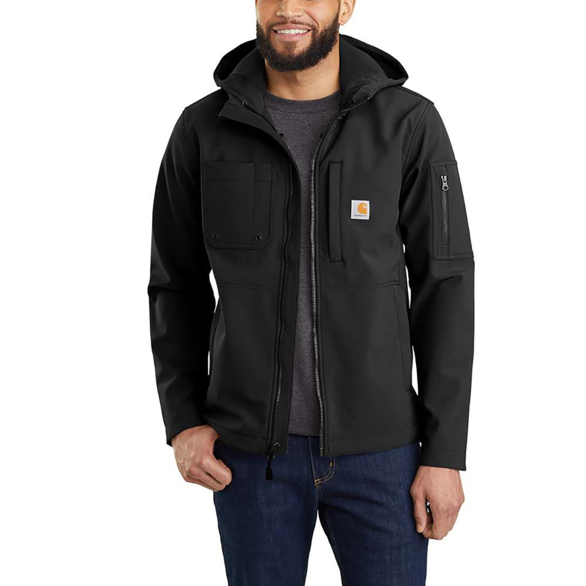 Carhartt Men's Hooded Rough Cut Softshell Jacket | Outdoor Jackets ...