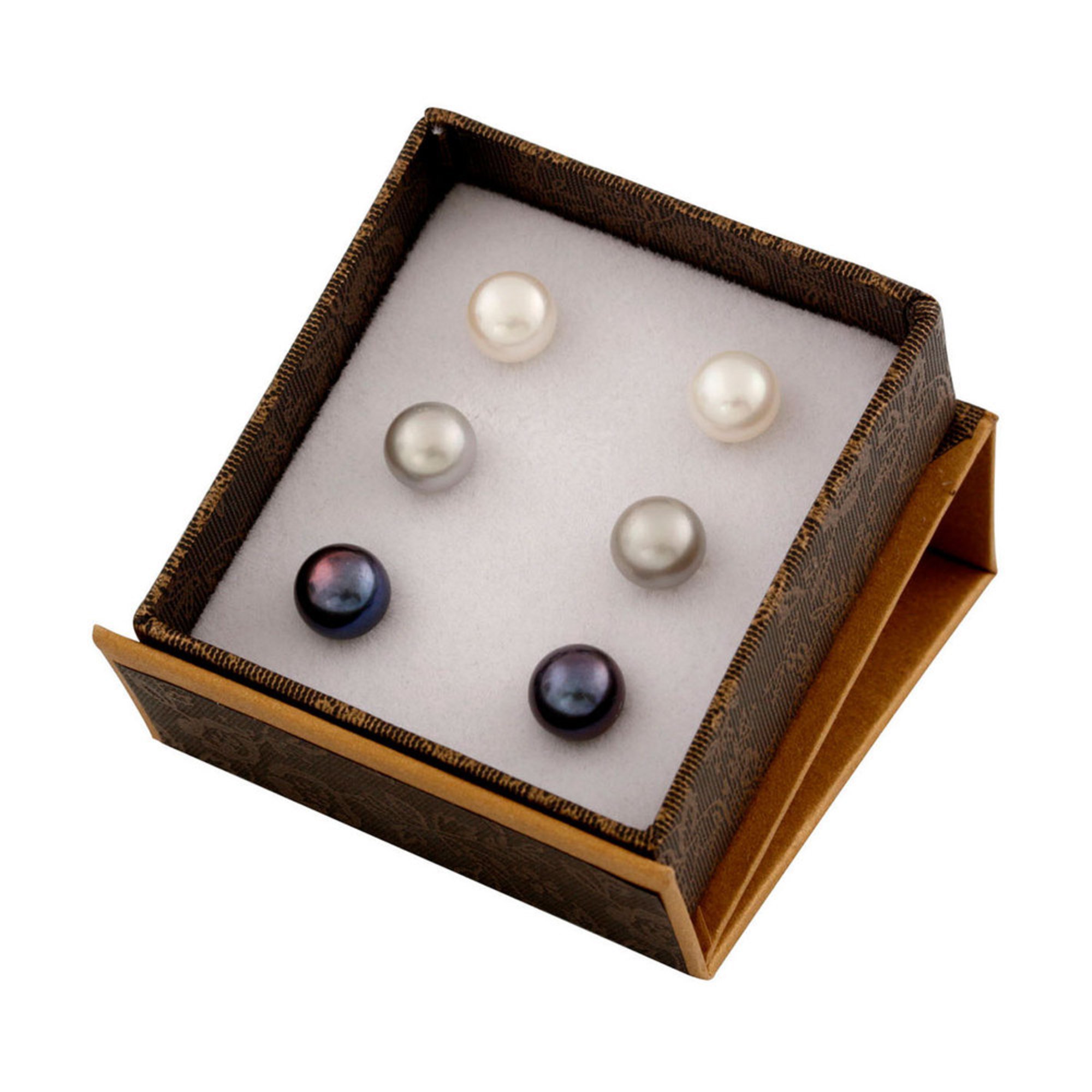 Multicolored Freshwater Pearl Earrings Box Set Pearl Earrings