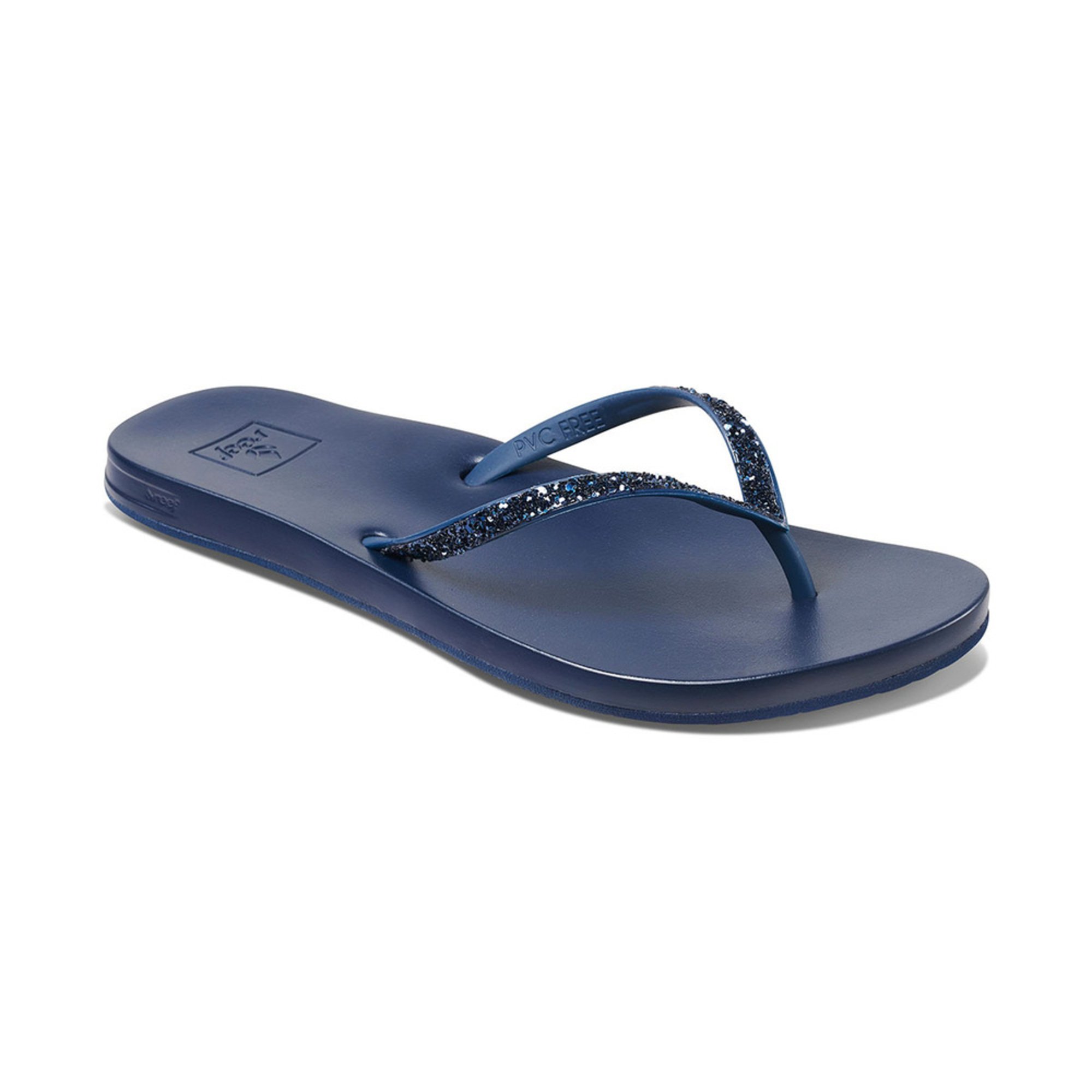 reef navy blue flip flops
