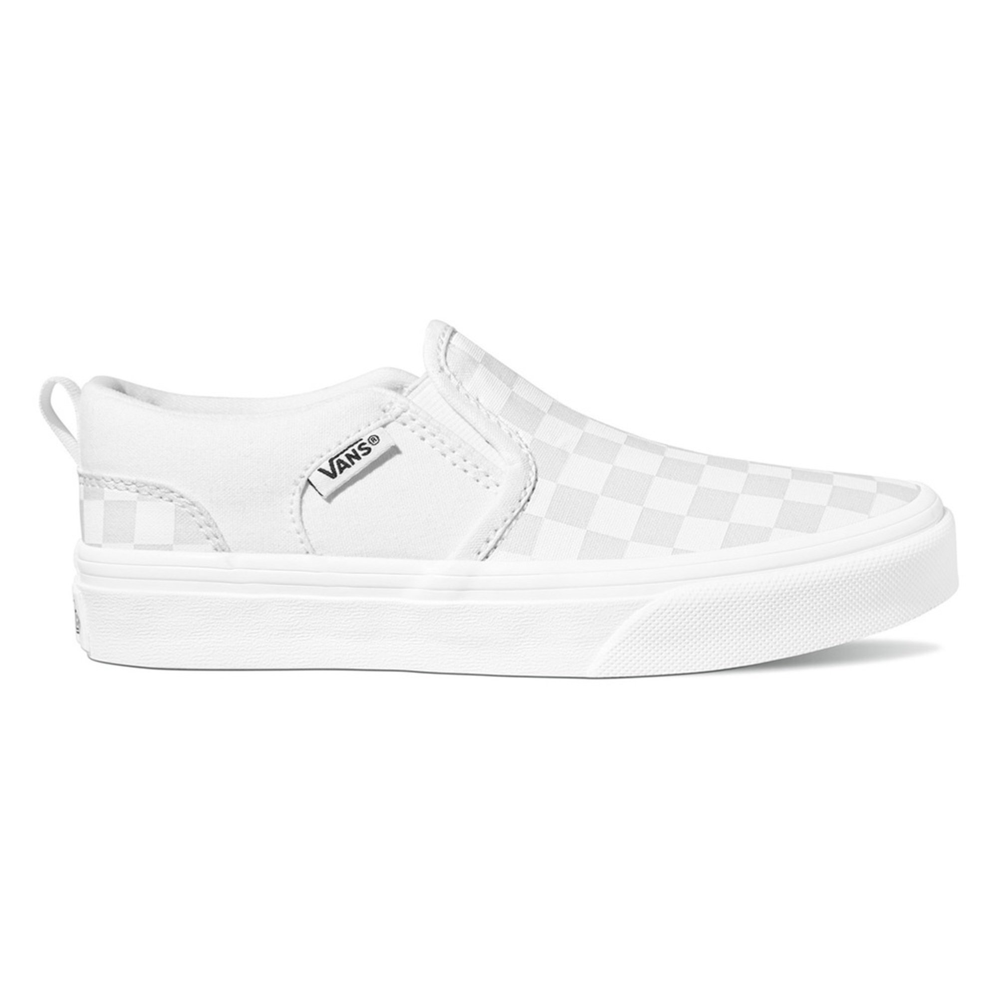 boys checkered slip on vans