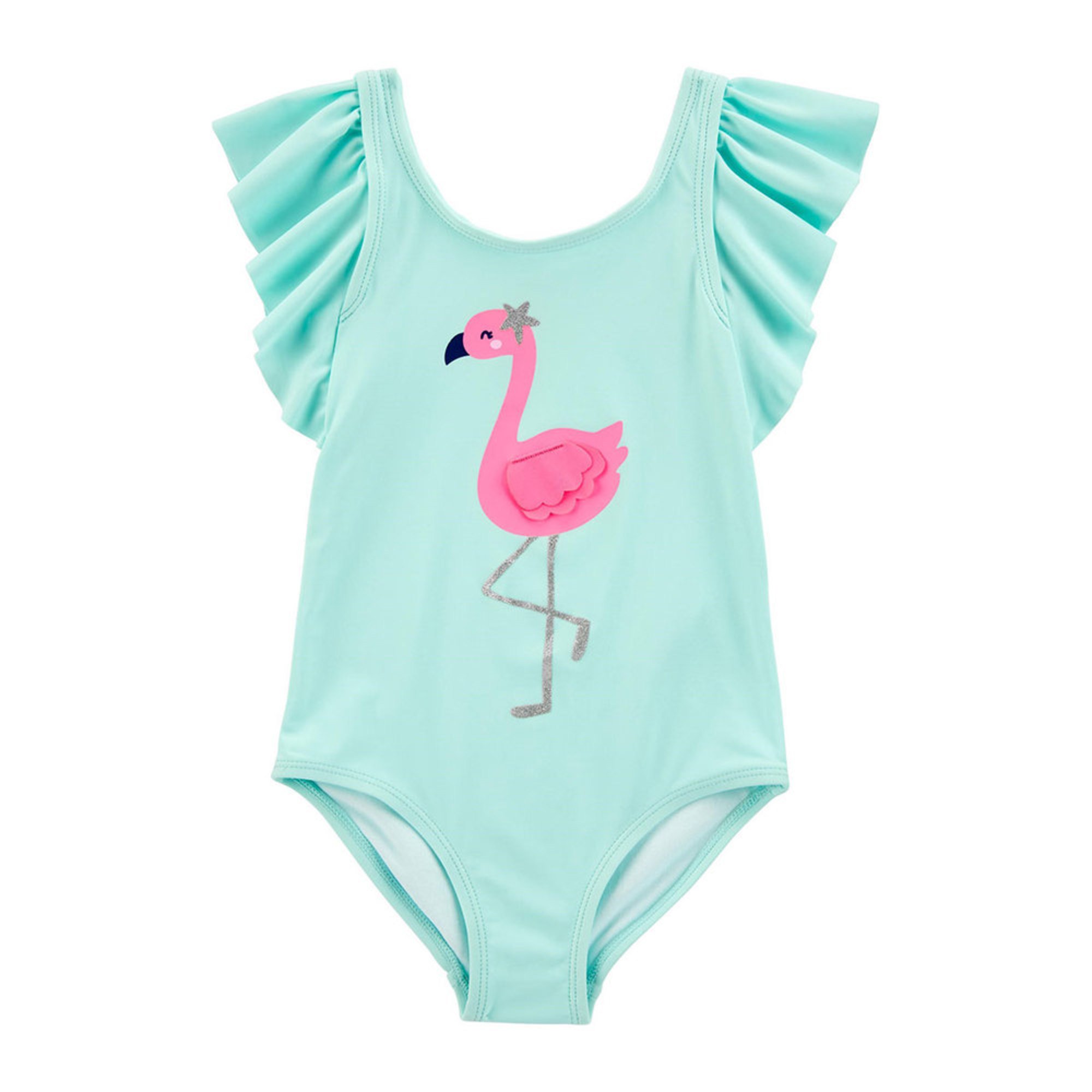 Carters Baby Girls' 1 Piece Flamingo Swimsuit Baby Girls' Swimwear