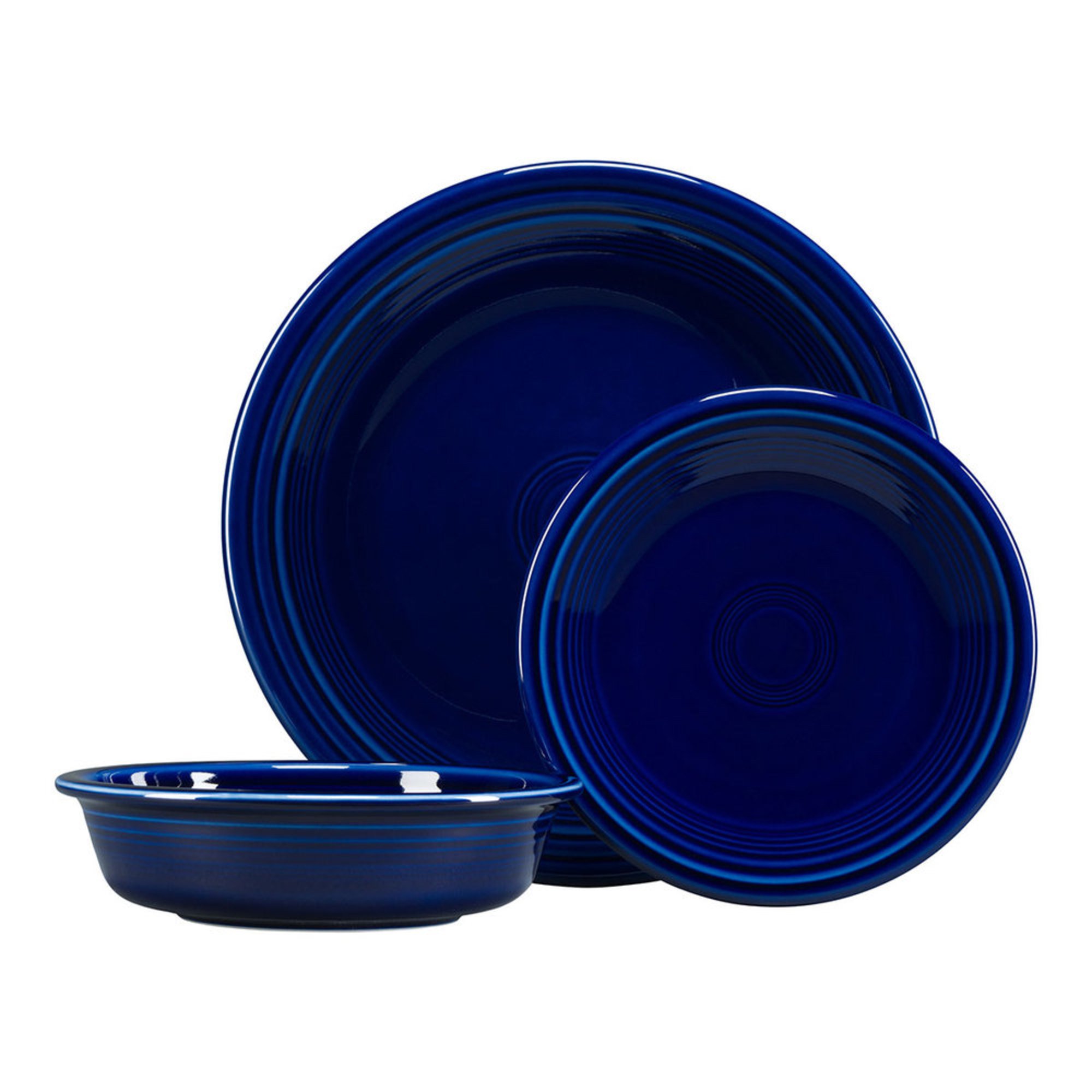 Fiestaware Cobalt 3piece Classic Dinnerware Set Dinnerware Sets