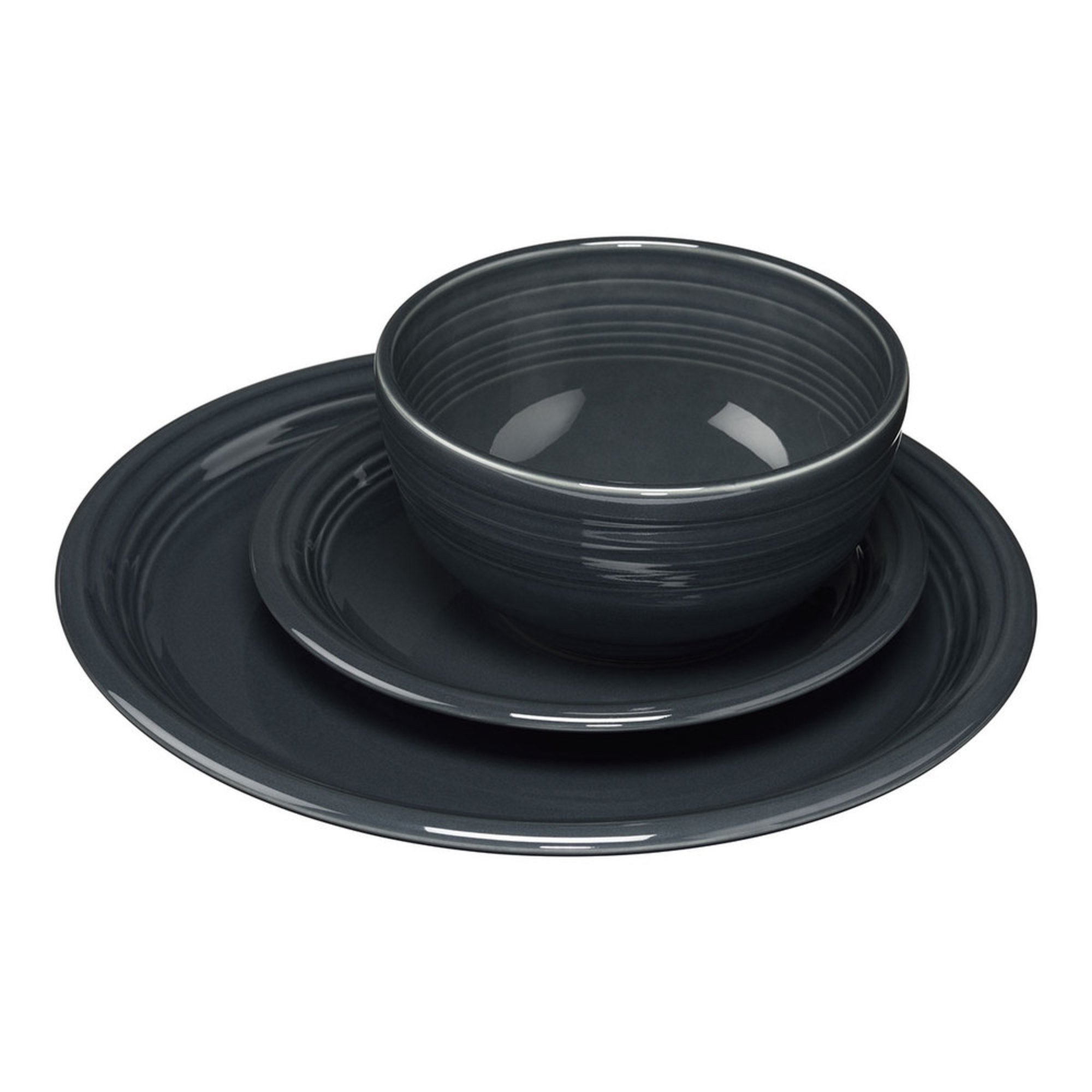 Fiestaware Slate 3piece Bistro Dinnerware Set Dinnerware Sets For