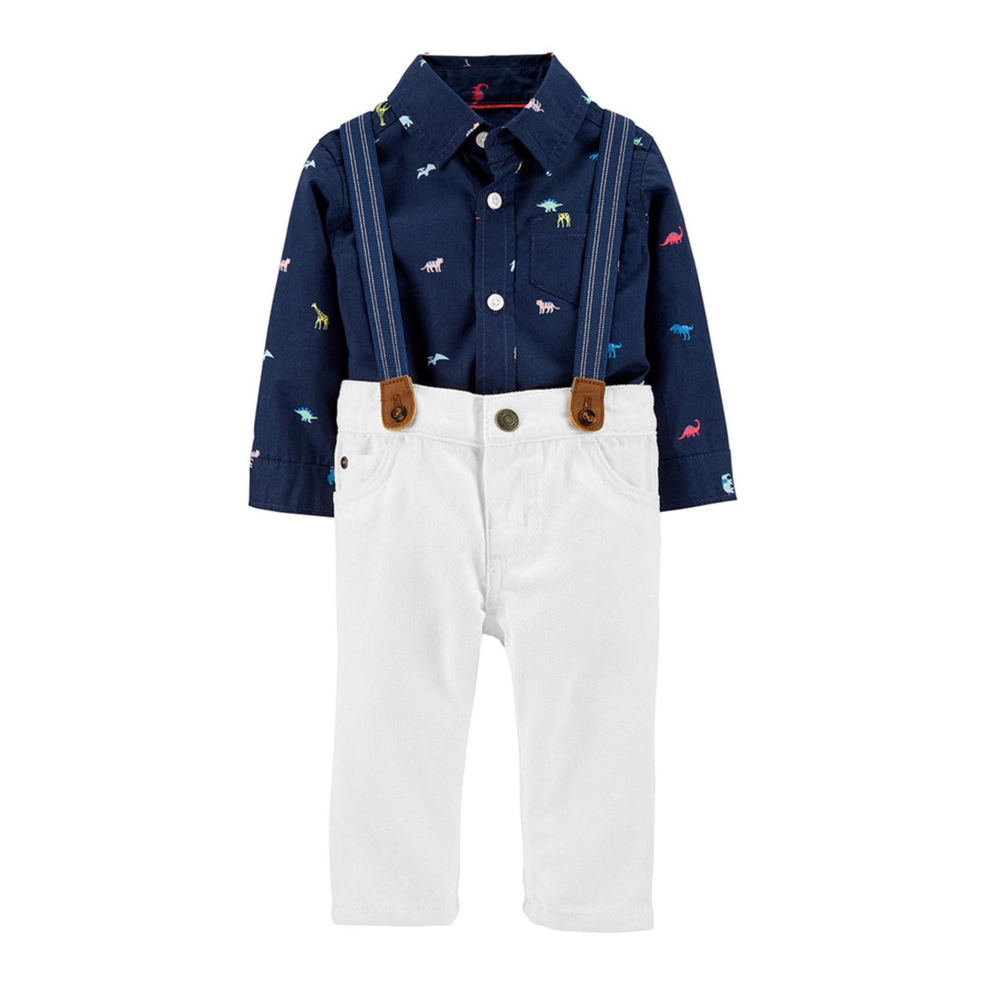 baby boy grey dress pants with suspenders