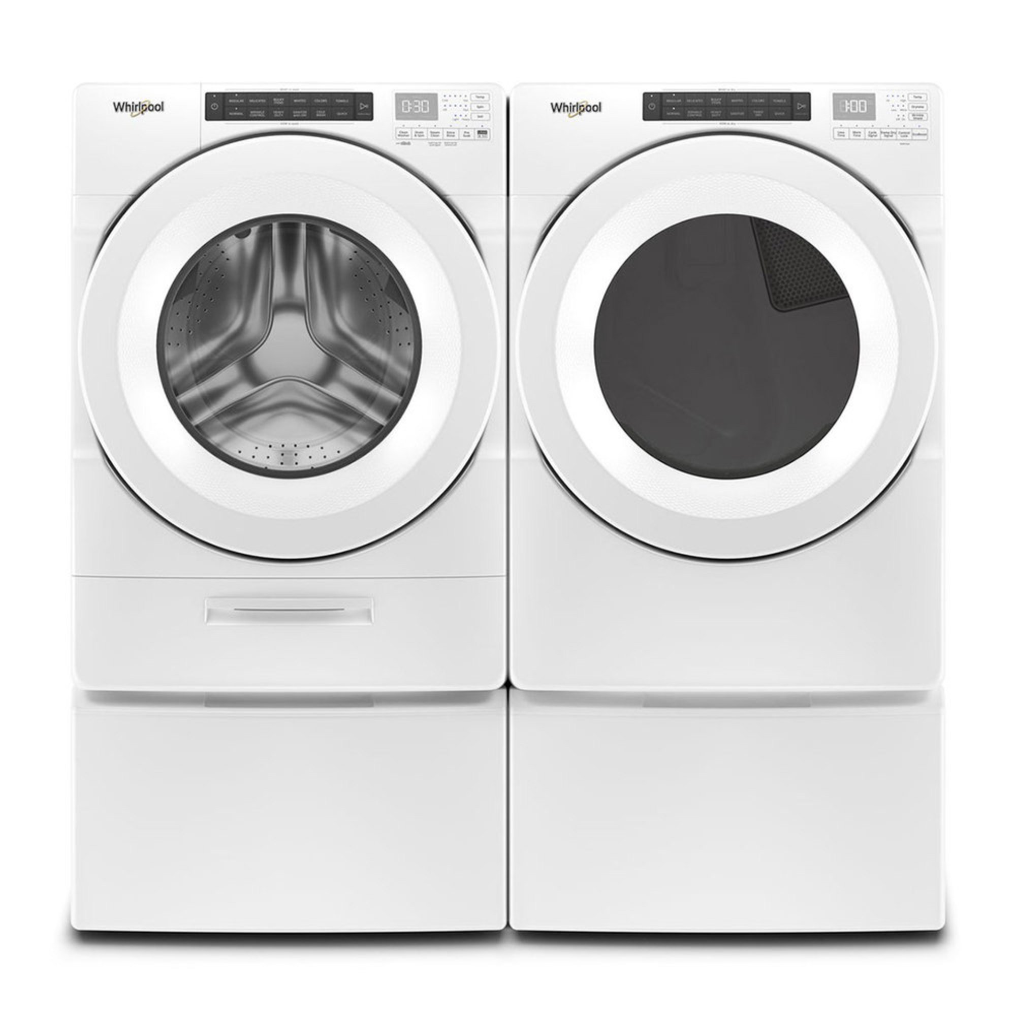 Whirlpool Front Load Washer/electric Dryer Bundle With Pedestals