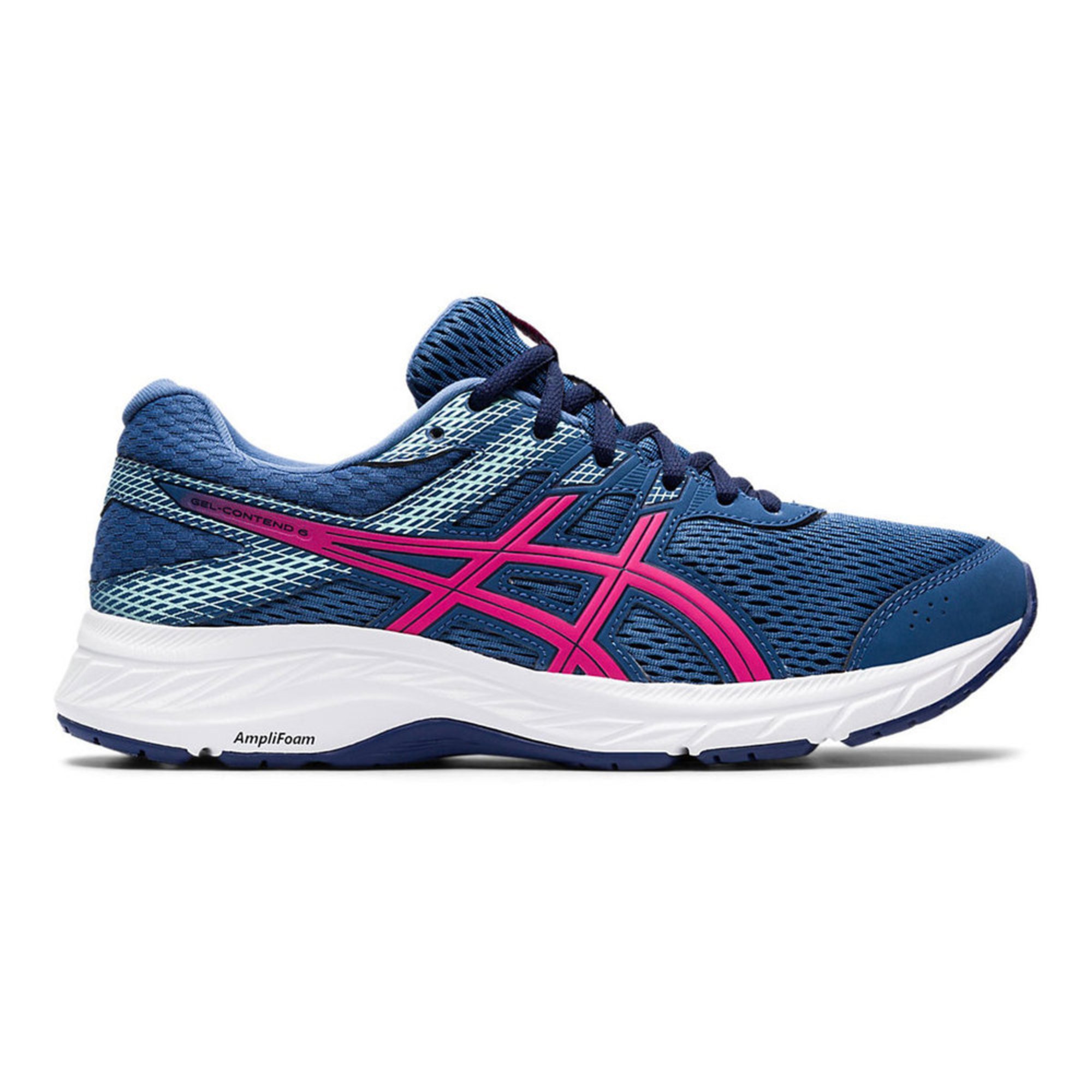 asics navy blue running shoes