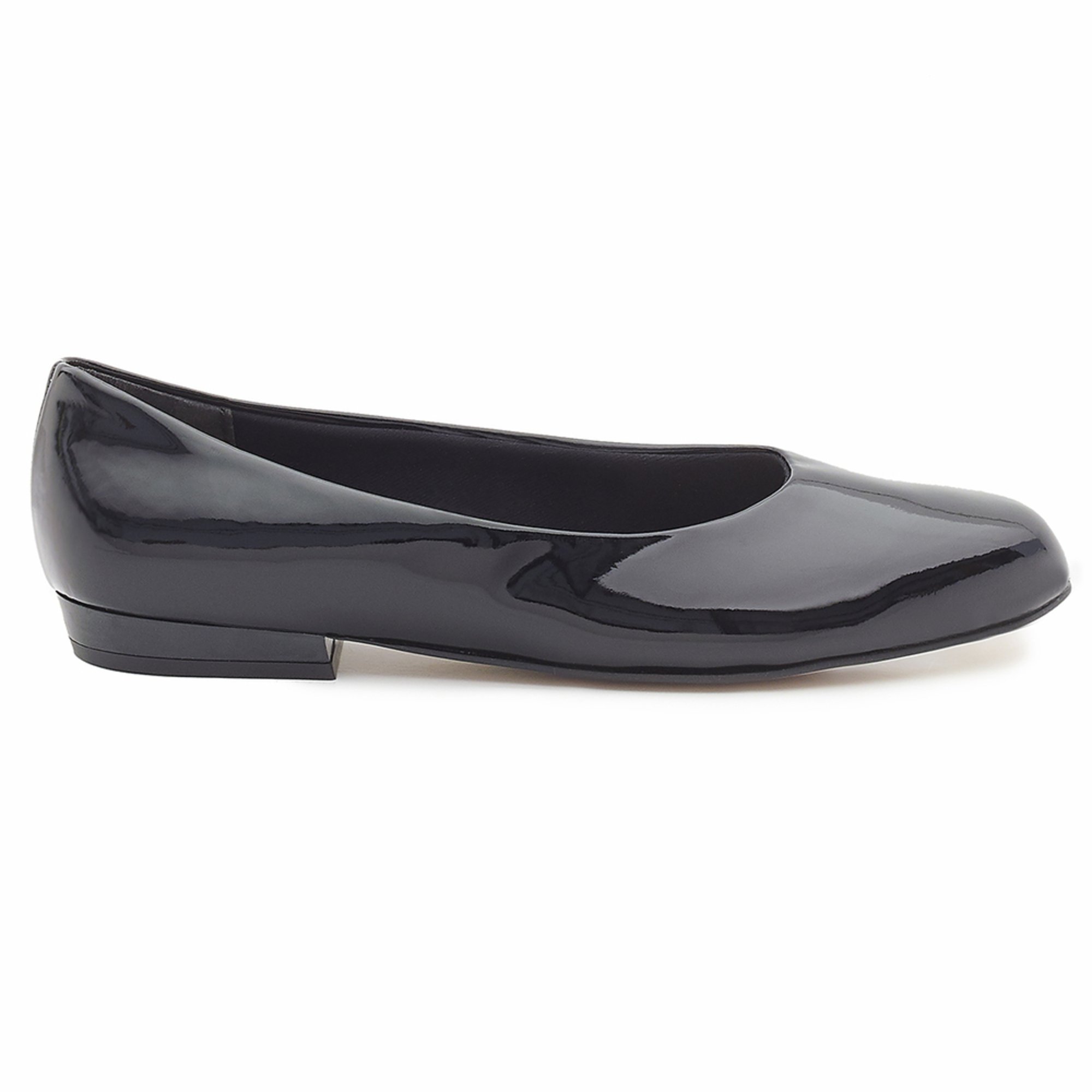 Capps Women's Flat Shoe, Hi-gloss Black, Style 90124 | Pumps & Flats ...