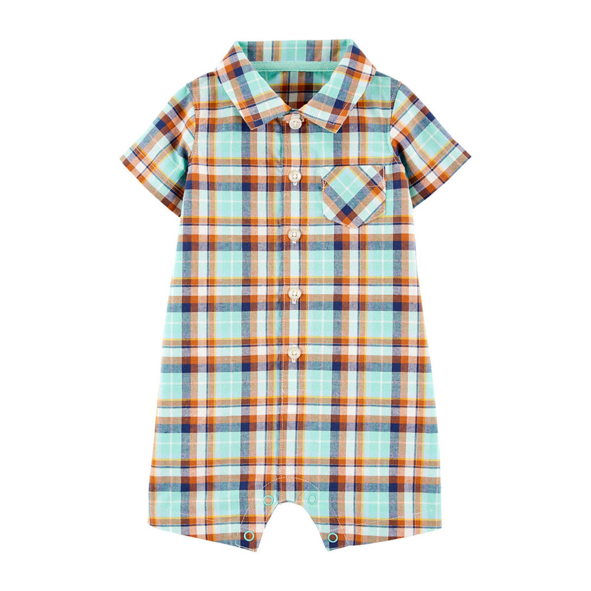Carter's Baby Boys' Buttonfront Romper Baby Boys' One Piece