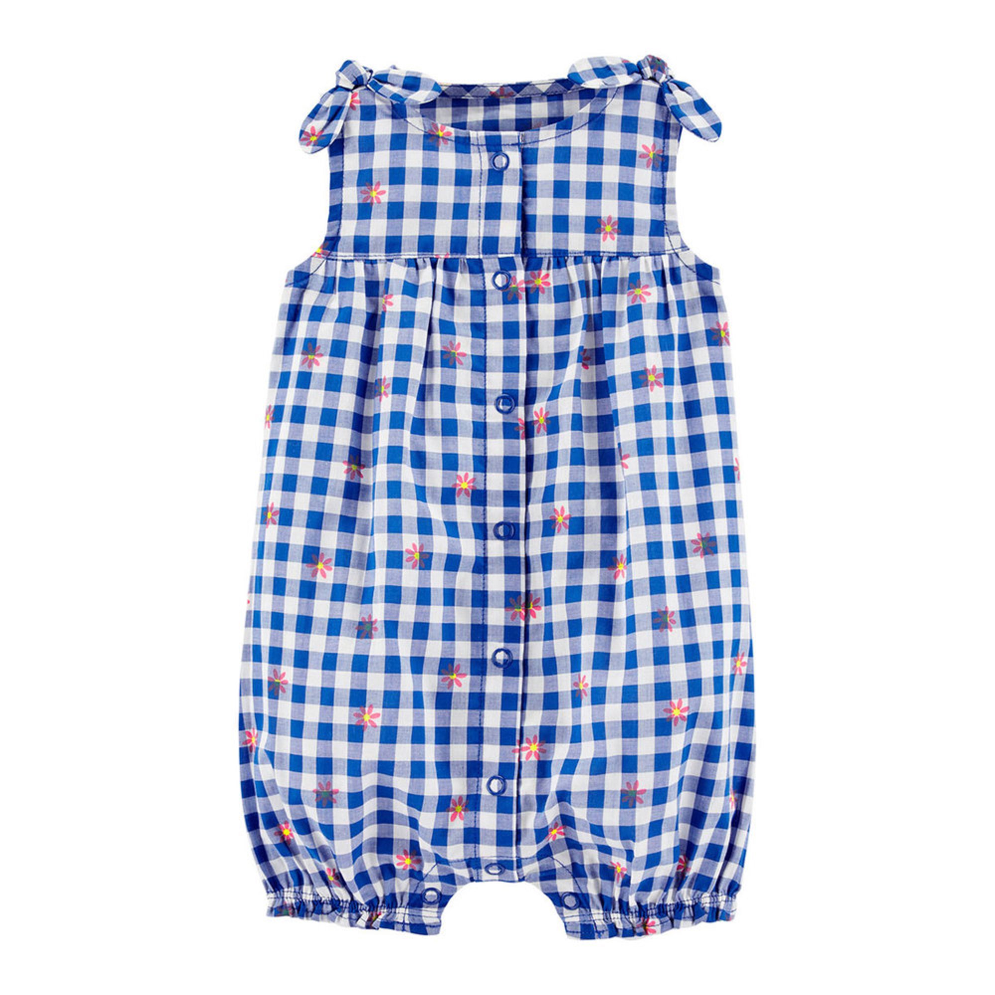 baby girl gingham romper