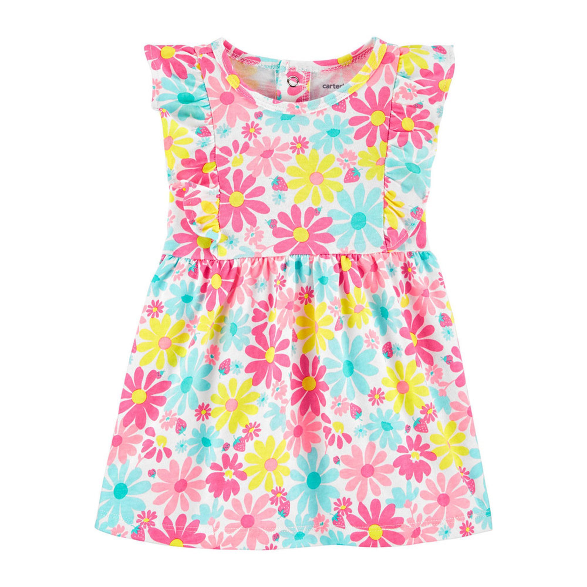 Carters Baby Girls' Neon Flowers Dress | Baby Girls' Dresses | Apparel ...