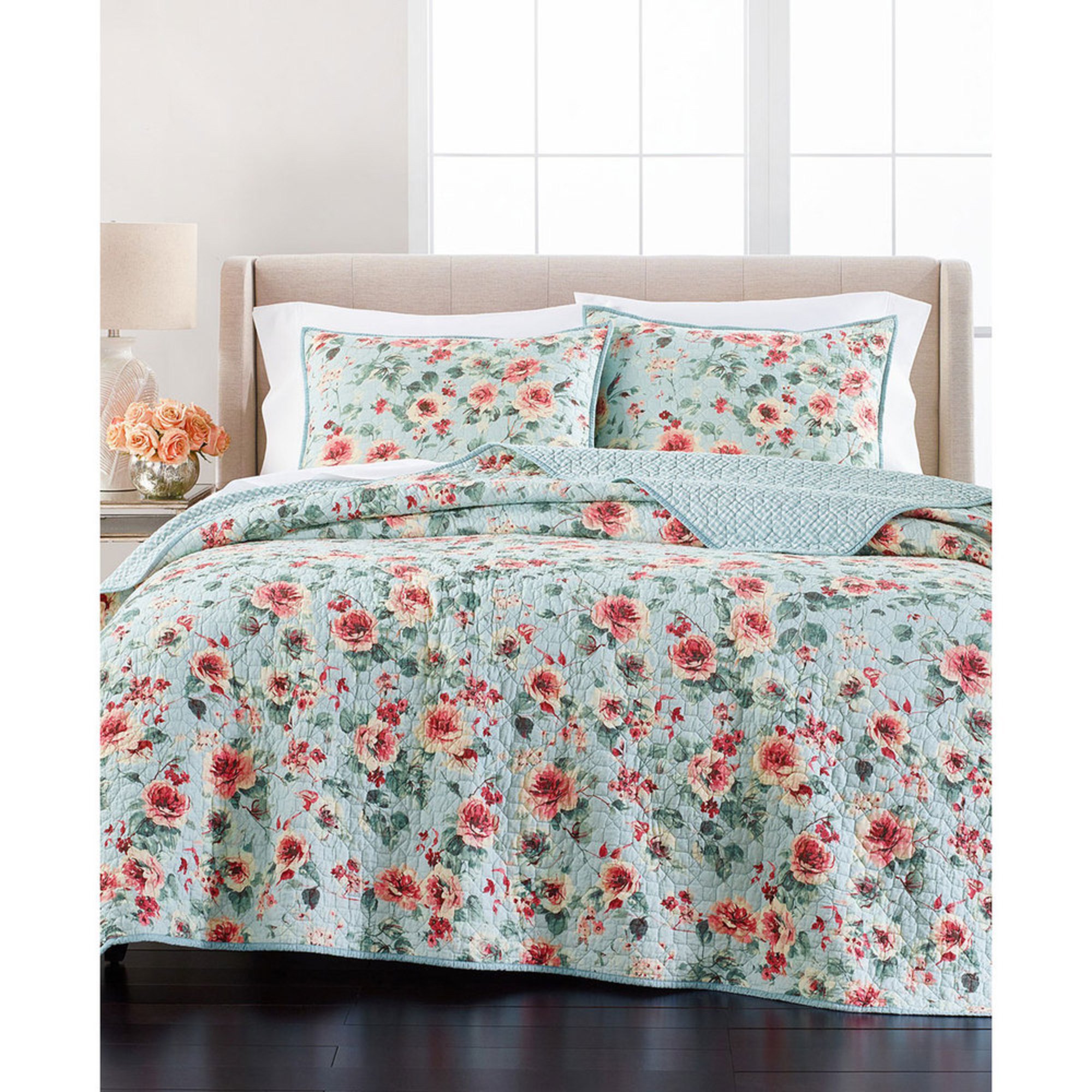 Martha Stewart Collection Watercolor Floral Quilt Quilts For