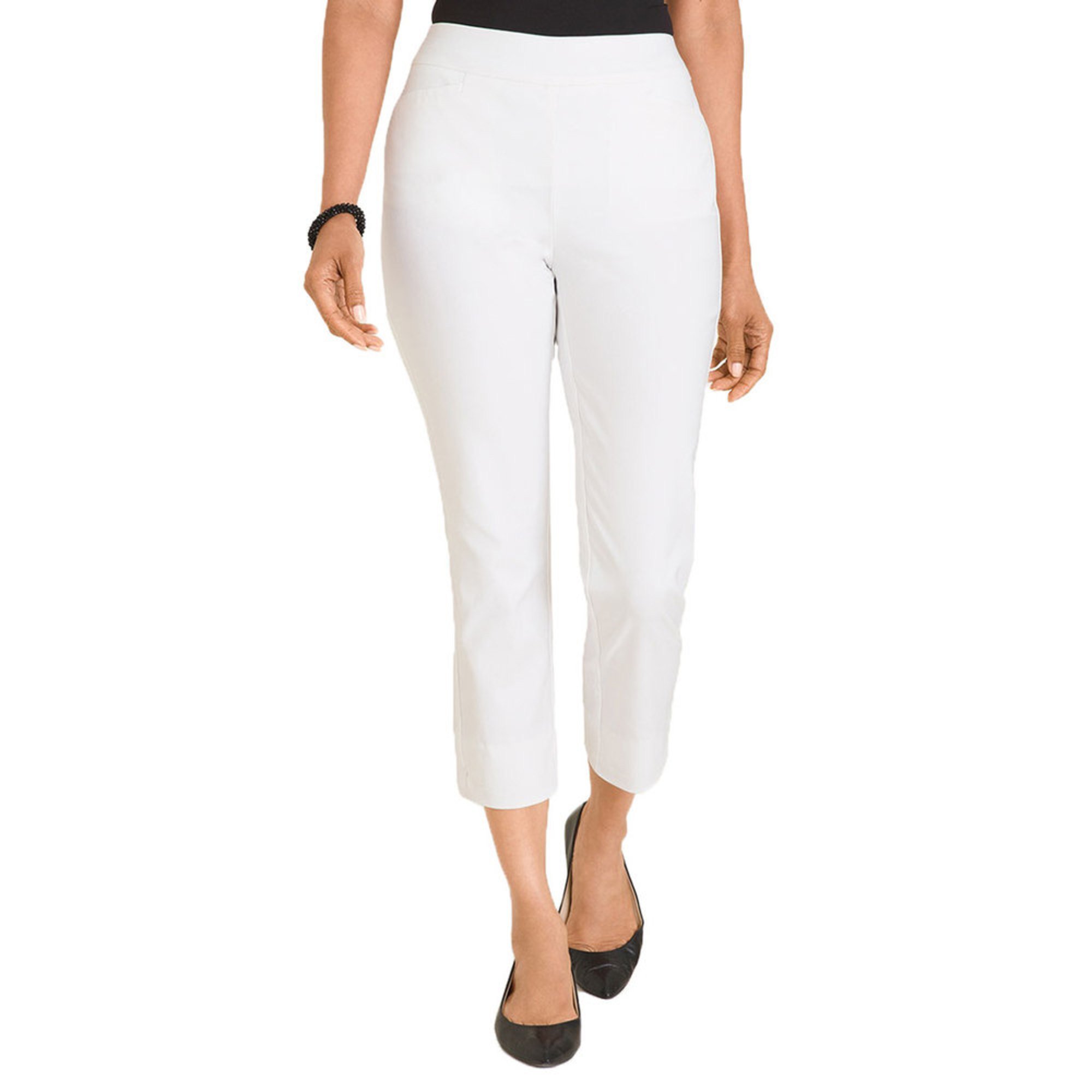 Chico's Women's Side Vent Slim Leg Cropped Pants Casual & Dress Pants