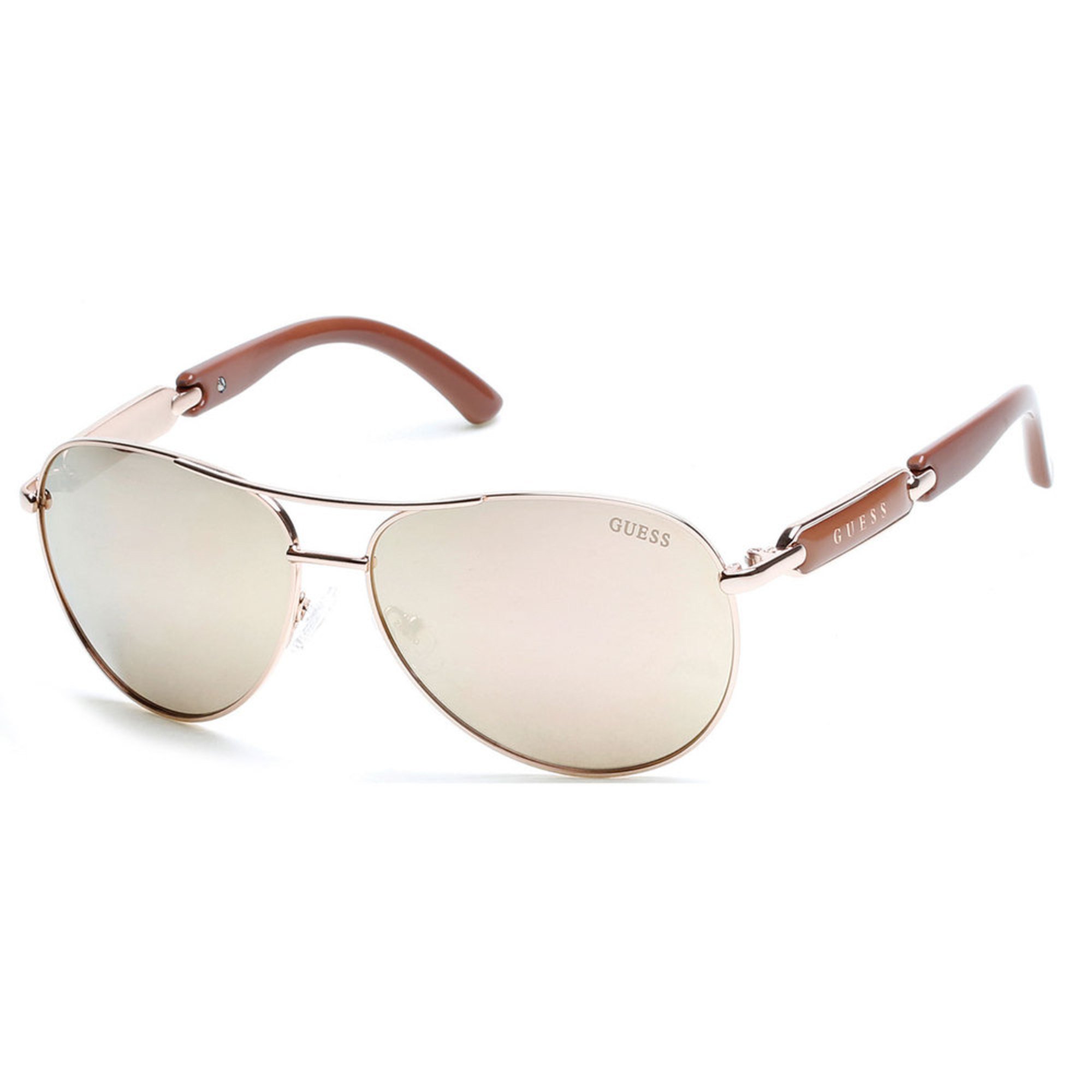 Guess Women's Gold Frame Brown Lens Sunglasses, 60mm Women's