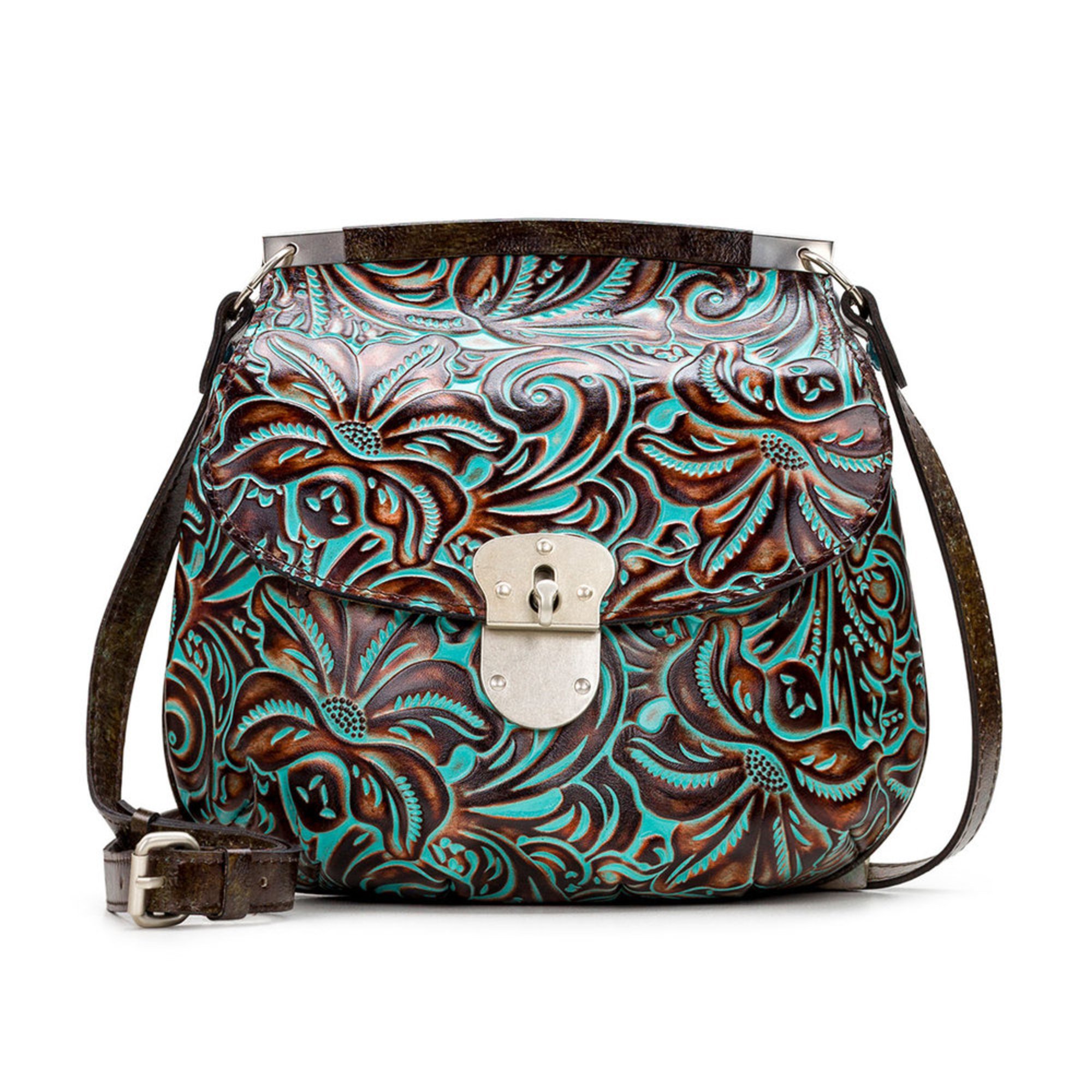Patricia Nash Small Tuscan Tooled Crossbody Crossbody