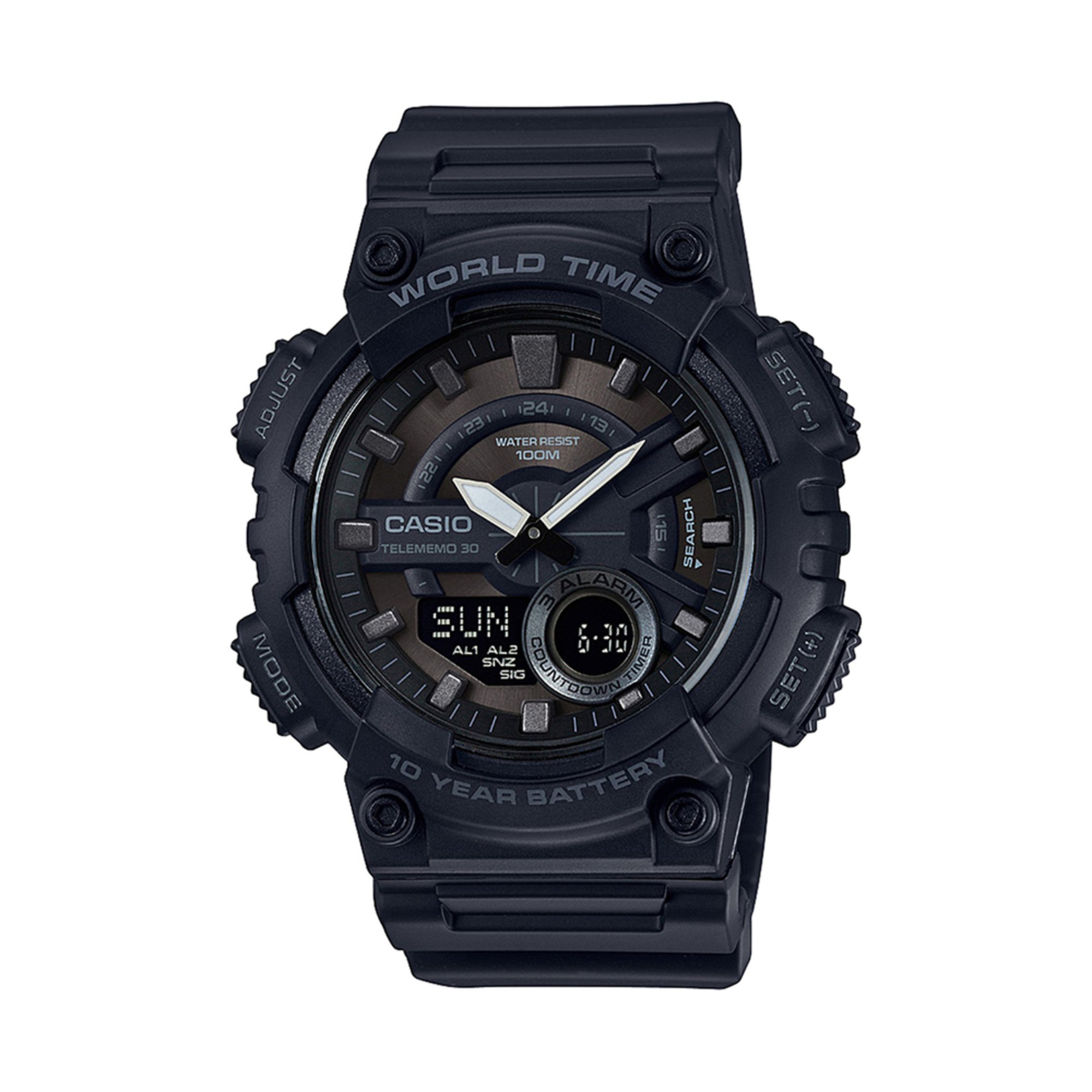 casio small black watch