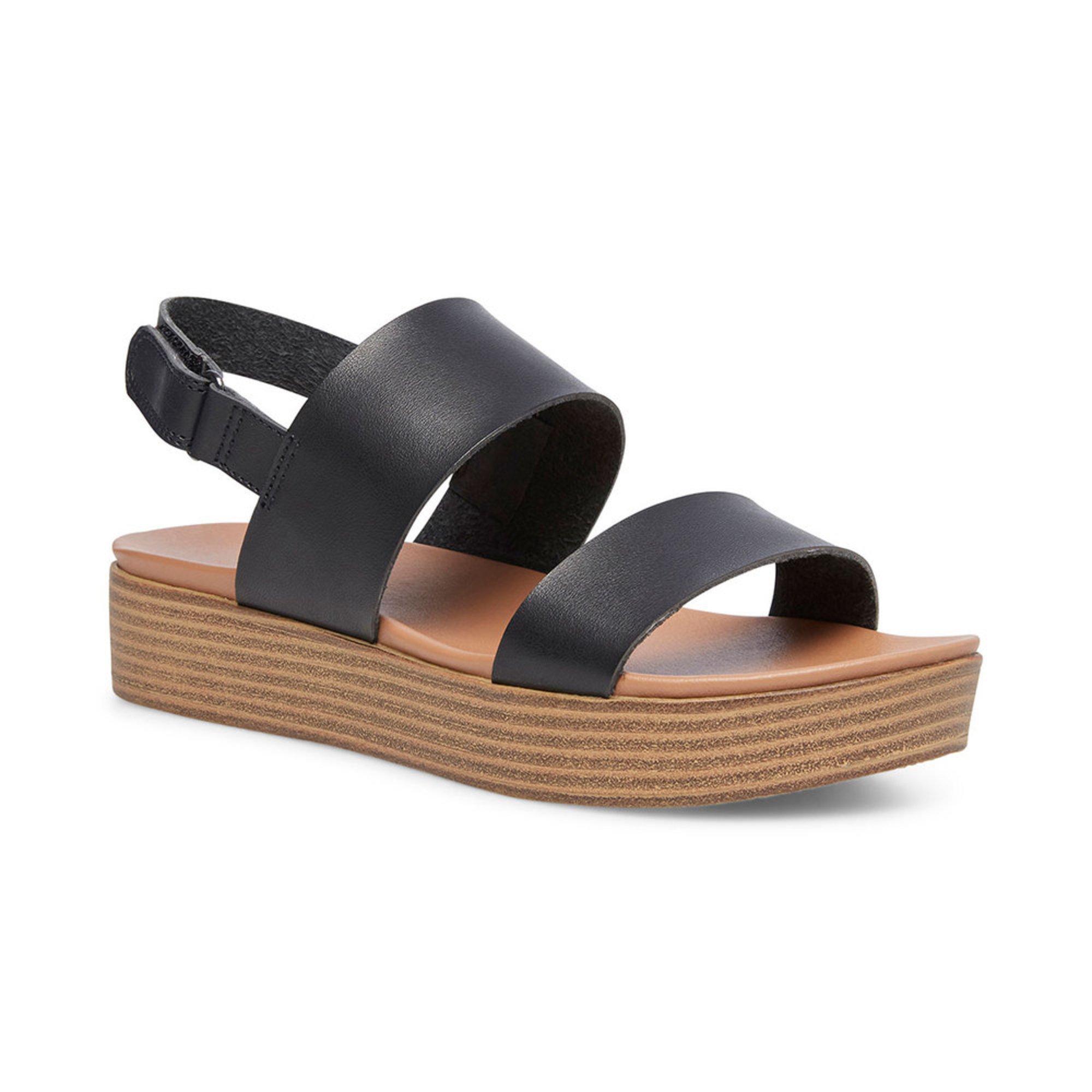 Madden Girl Women's Ashley Wood Flatform Sandal | Platform Sandals ...