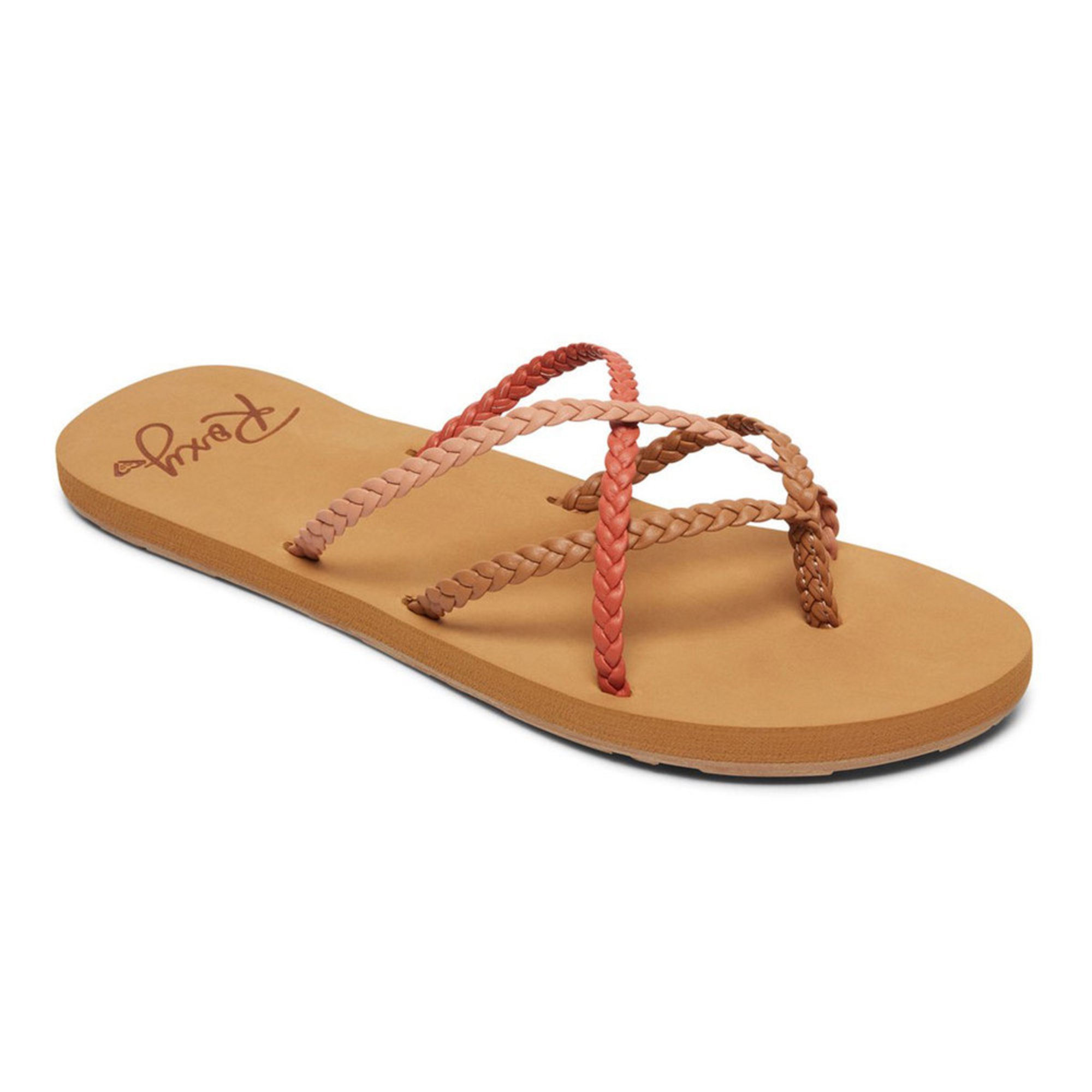 roxy jyll flip flops tan
