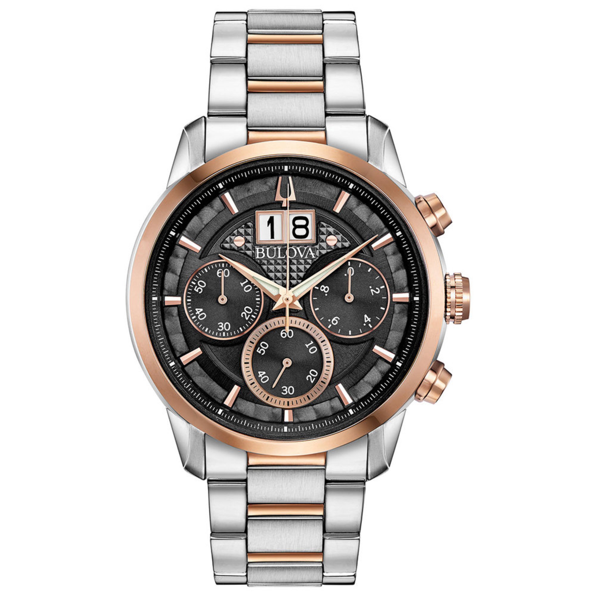Bulova Men's Two Tone Chronograph Bracelet Watch | Men's Watches ...
