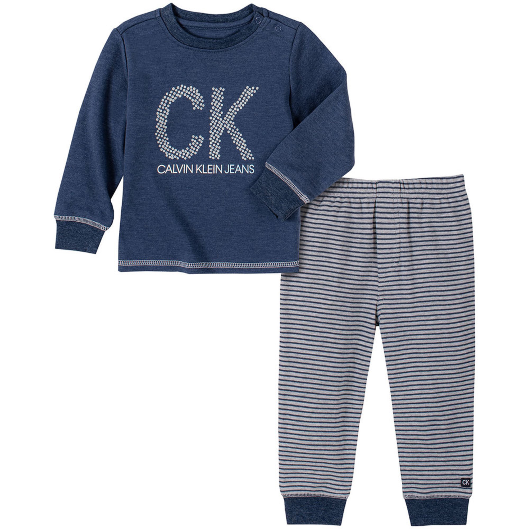 Calvin Klein Baby Boys' Logo Top & Striped Pants Set | Baby Boys' Sets ...