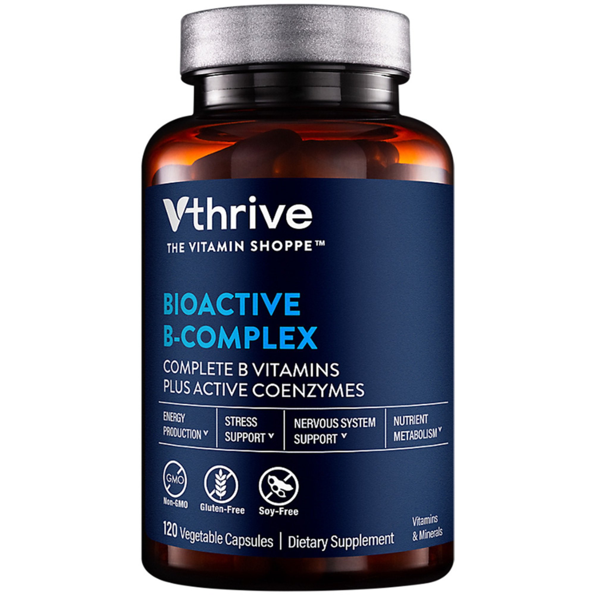 Vthrive Bioactive Vitamin B Plue Active Coenzymes For Energy Production 120 Vegetable