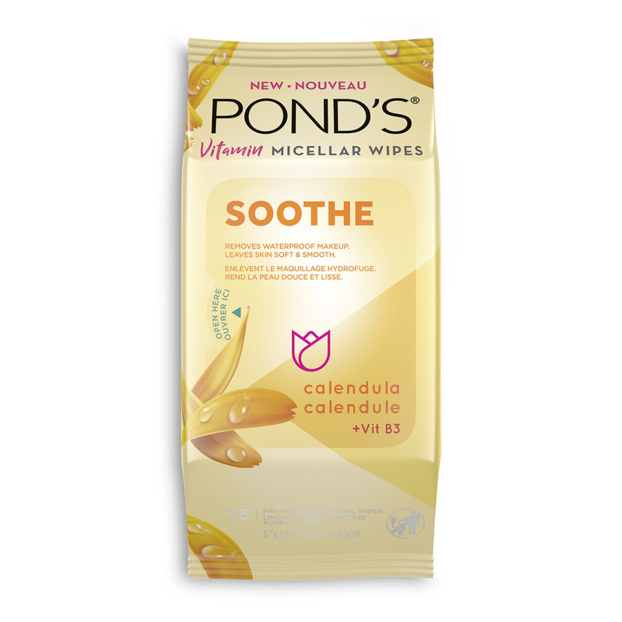 Ponds Soothe Facial Wipe 25ct Cleansing Wipes Beauty Shop Your