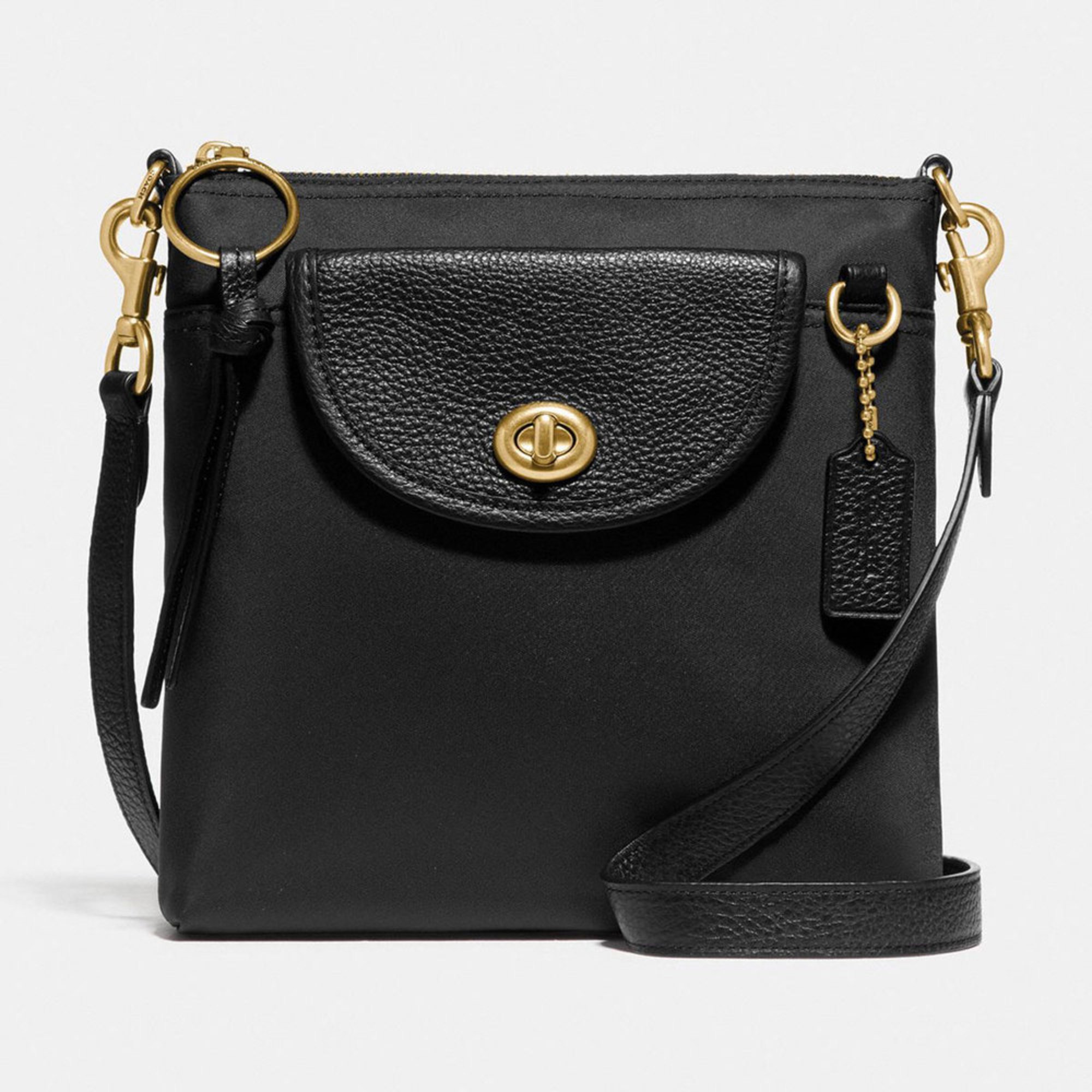 Coach Nylon Vintage Rose Print Interior Cargo Crossbody Crossbody