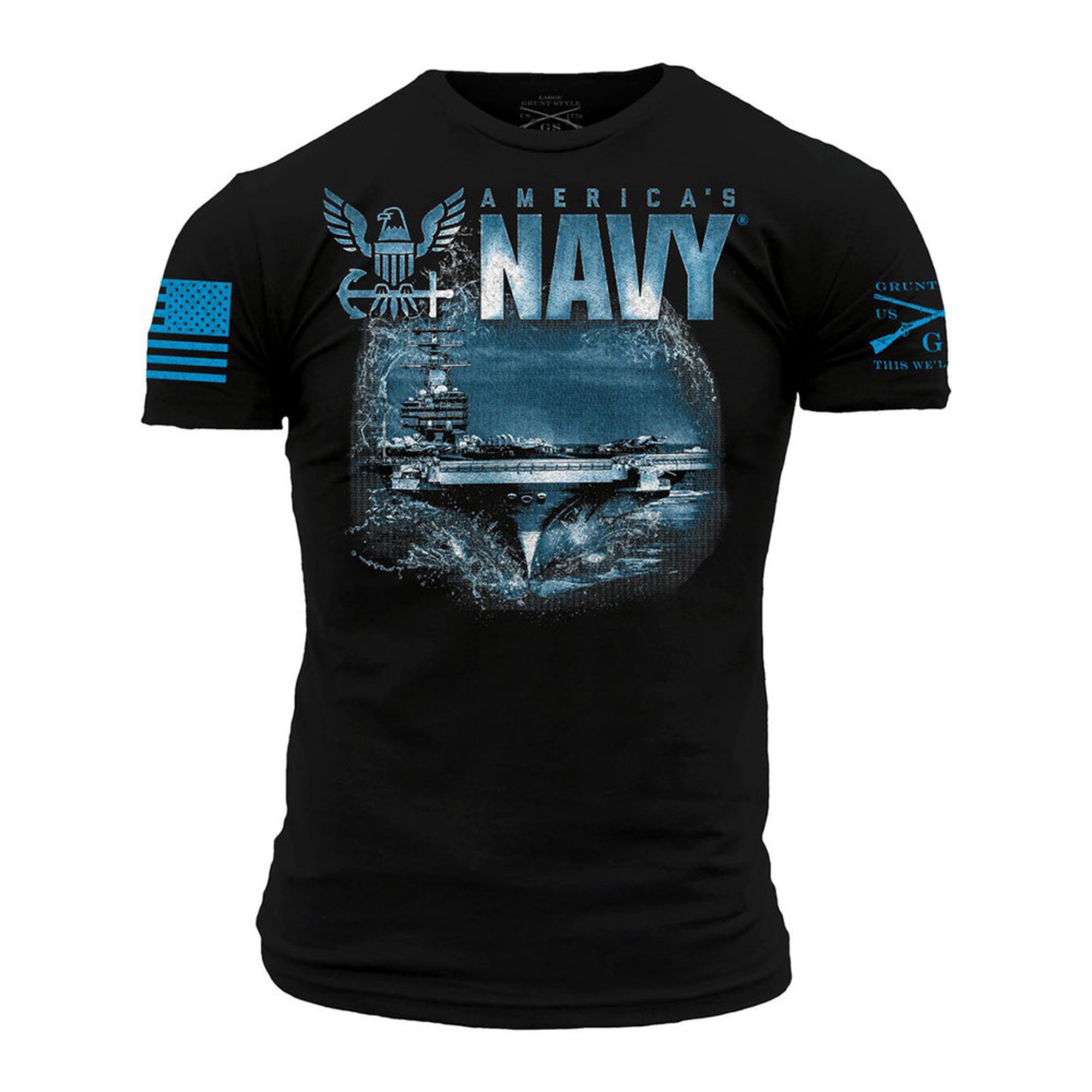 Grunt Style Men's United States Navy Hold Fast Tee Outdoor Tees
