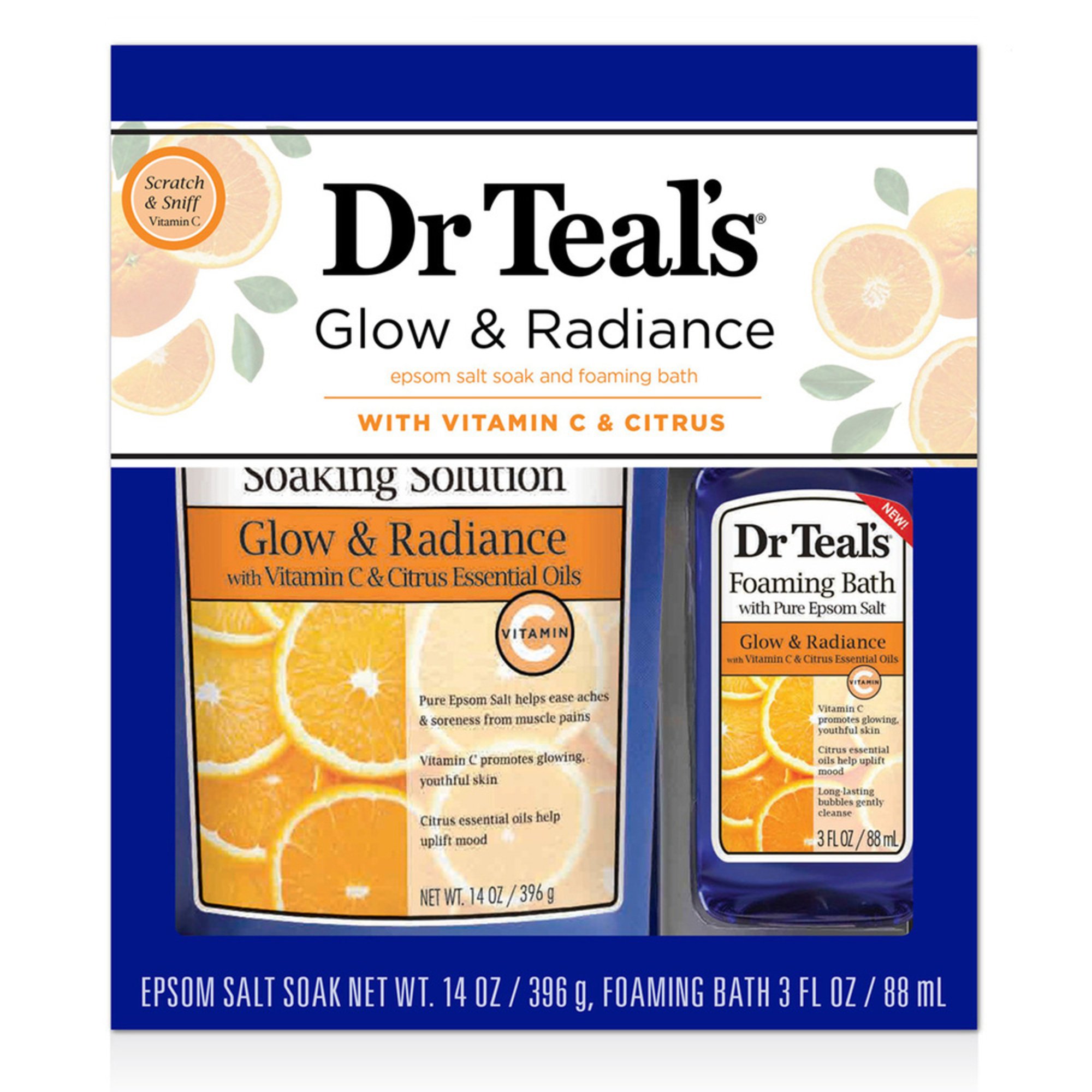 Dr. Teal's Vitamin C Foaming Bath Epsom Salt Sampler Set Bath & Body