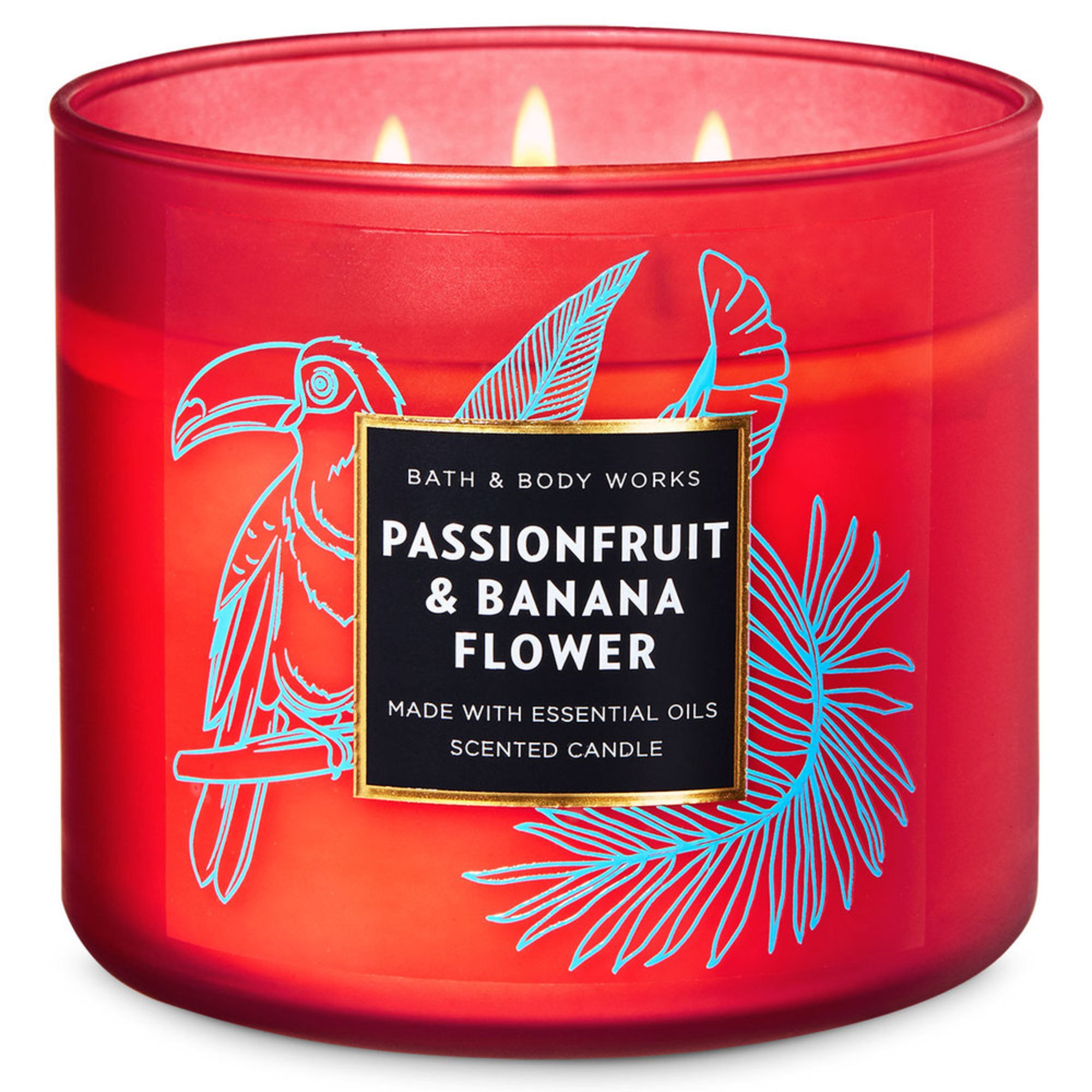 Bath And Body Works Island Living Colored Glass 3wick Candle