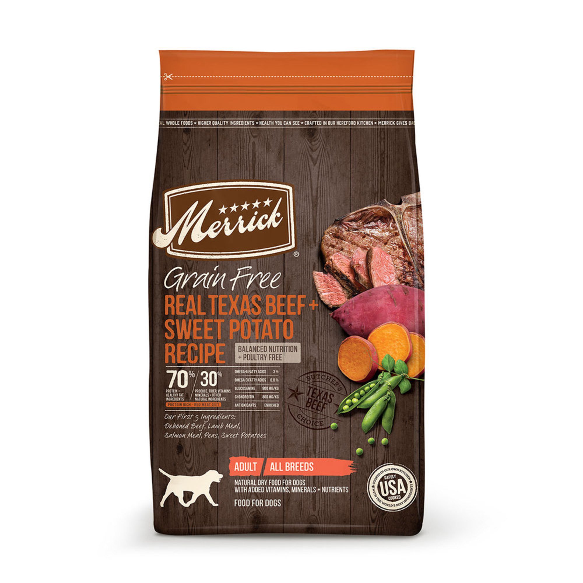 Merrick Grain Free Real Texas Beef & Sweet Potato Adult Dog Food Dog