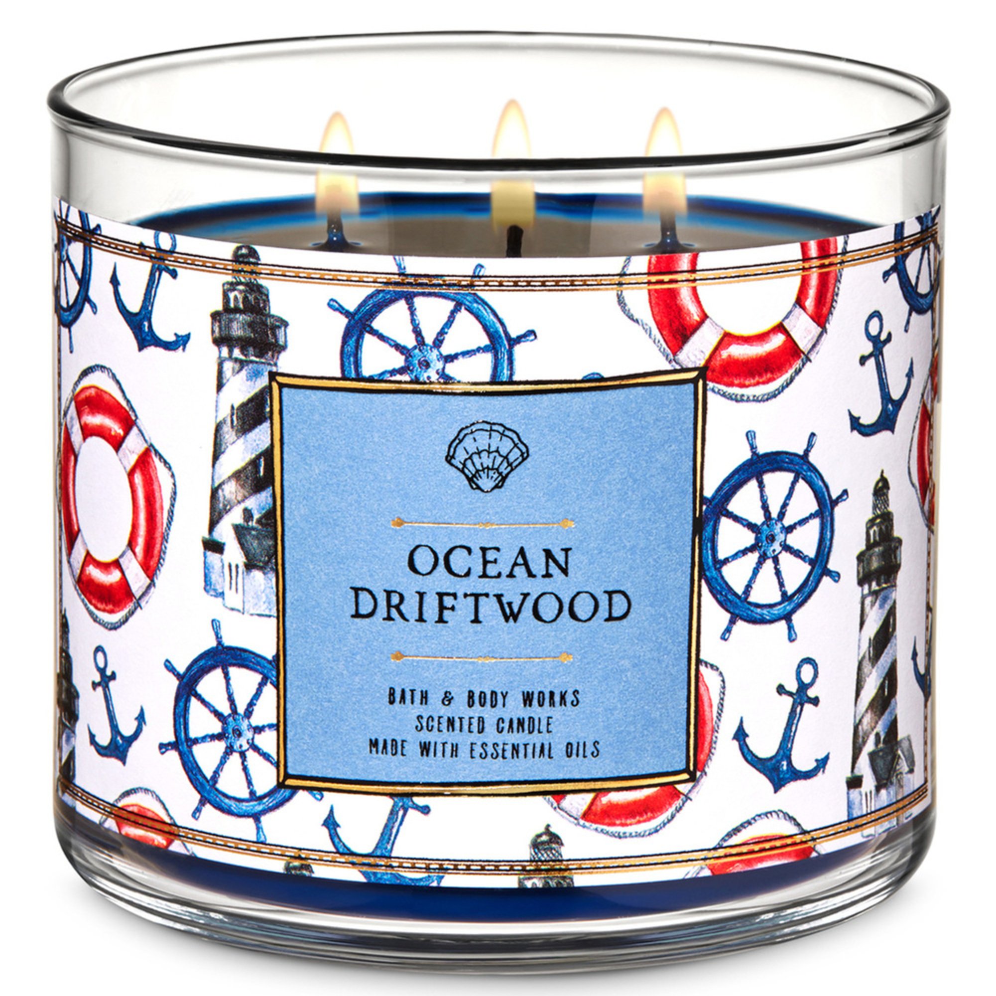 Bath And Body Works American Summer 3wick Candle Ocean Driftwood Scented Candles For The