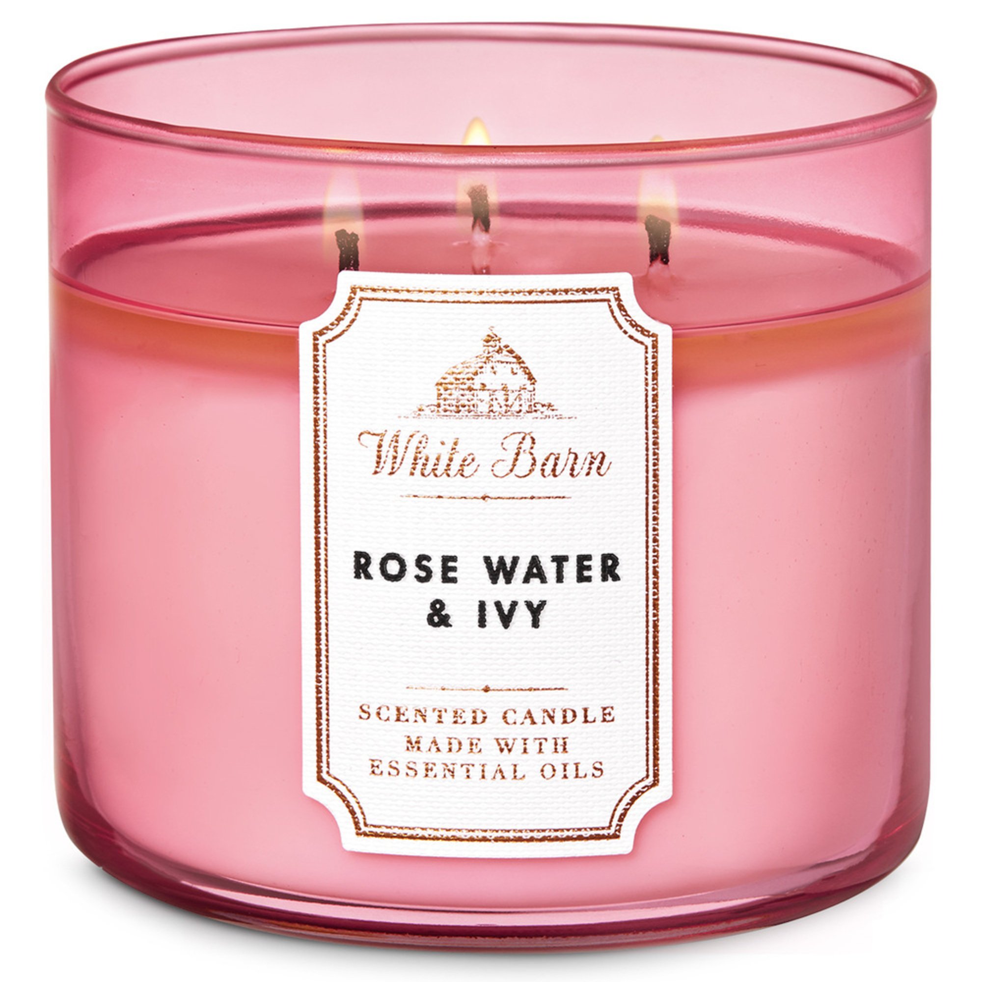 Bath And Body Works 3wick Candle Rosewater Ivy Scented Candles