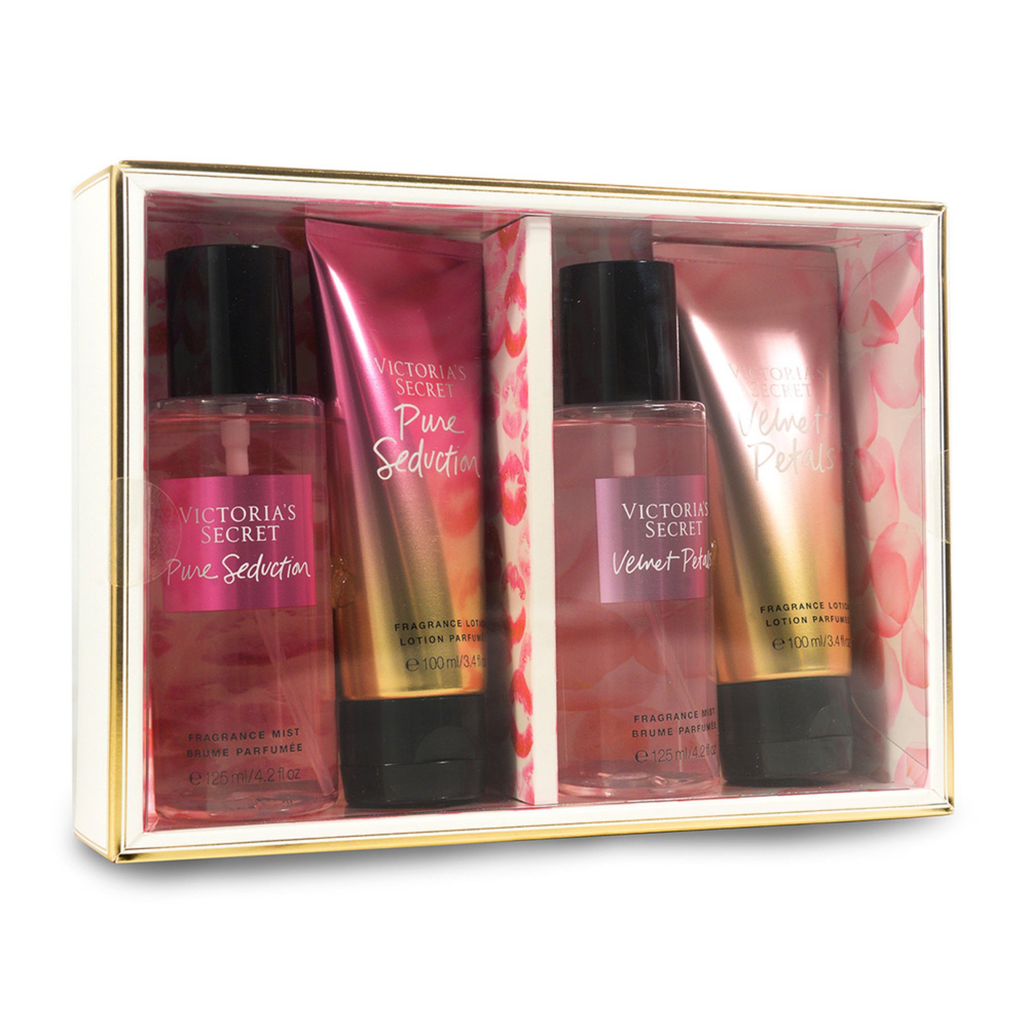 Victoria Secret Bath 4pc Mist Lotion Coffret Pure Seduction Velvet