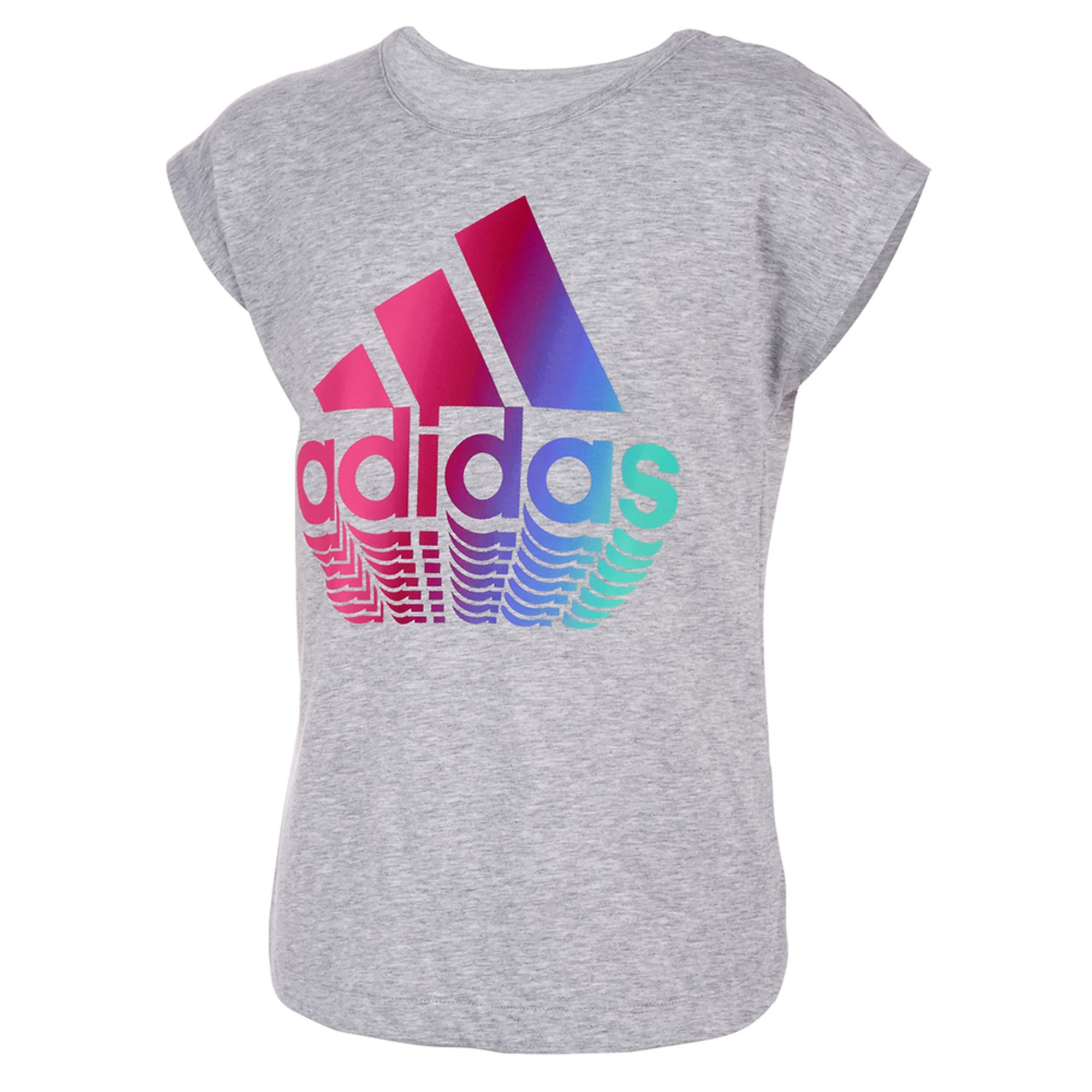 Adidas Girls' Logo Slit Short Sleeve 